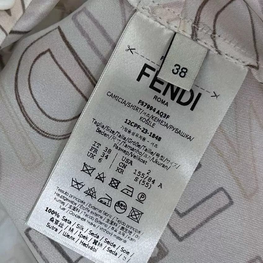 Fendi FENDI New All Over Print Silk Shirt Size 38 Size XS / US 0-2 / IT 36-38 - 6 Thumbnail