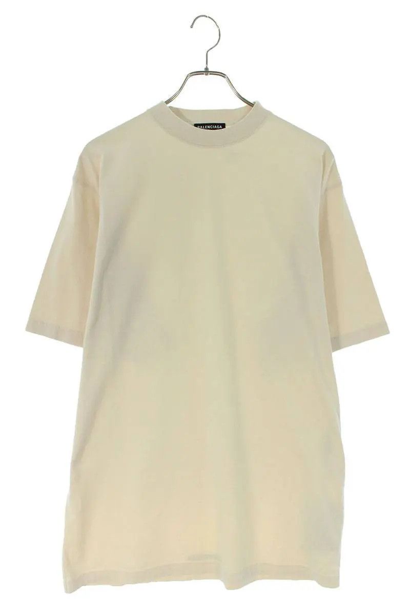 Balenciaga o1mt1gz0924 Long Boxy T-Shirt in Cream/Black Size US S / EU 44-46 / 1 - 1 Thumbnail