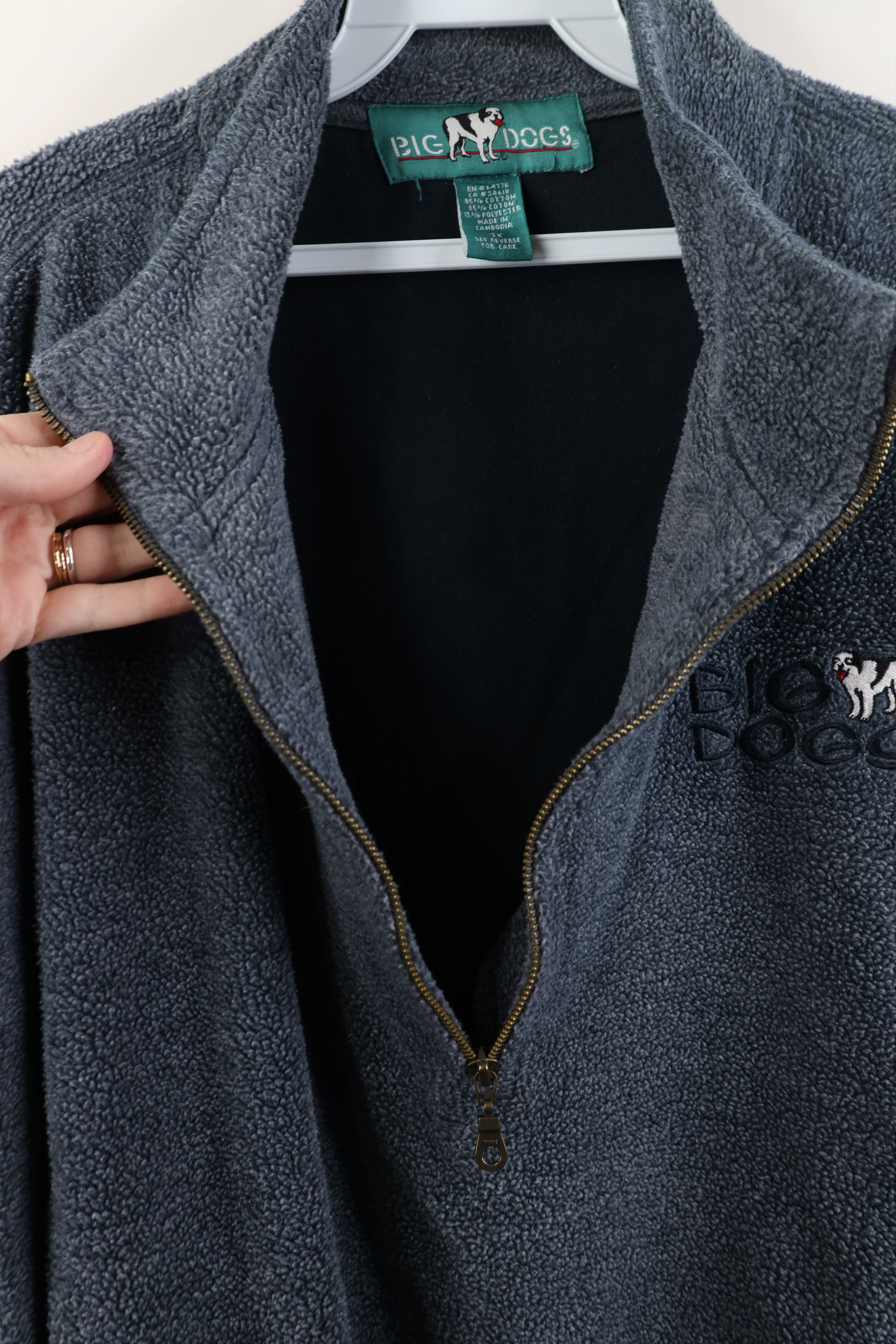 Vintage Vintage 90s Y2K Big Dogs Half Zip Fleece Pullover Sweater Size US XXL / EU 58 / 5 - 7 Thumbnail