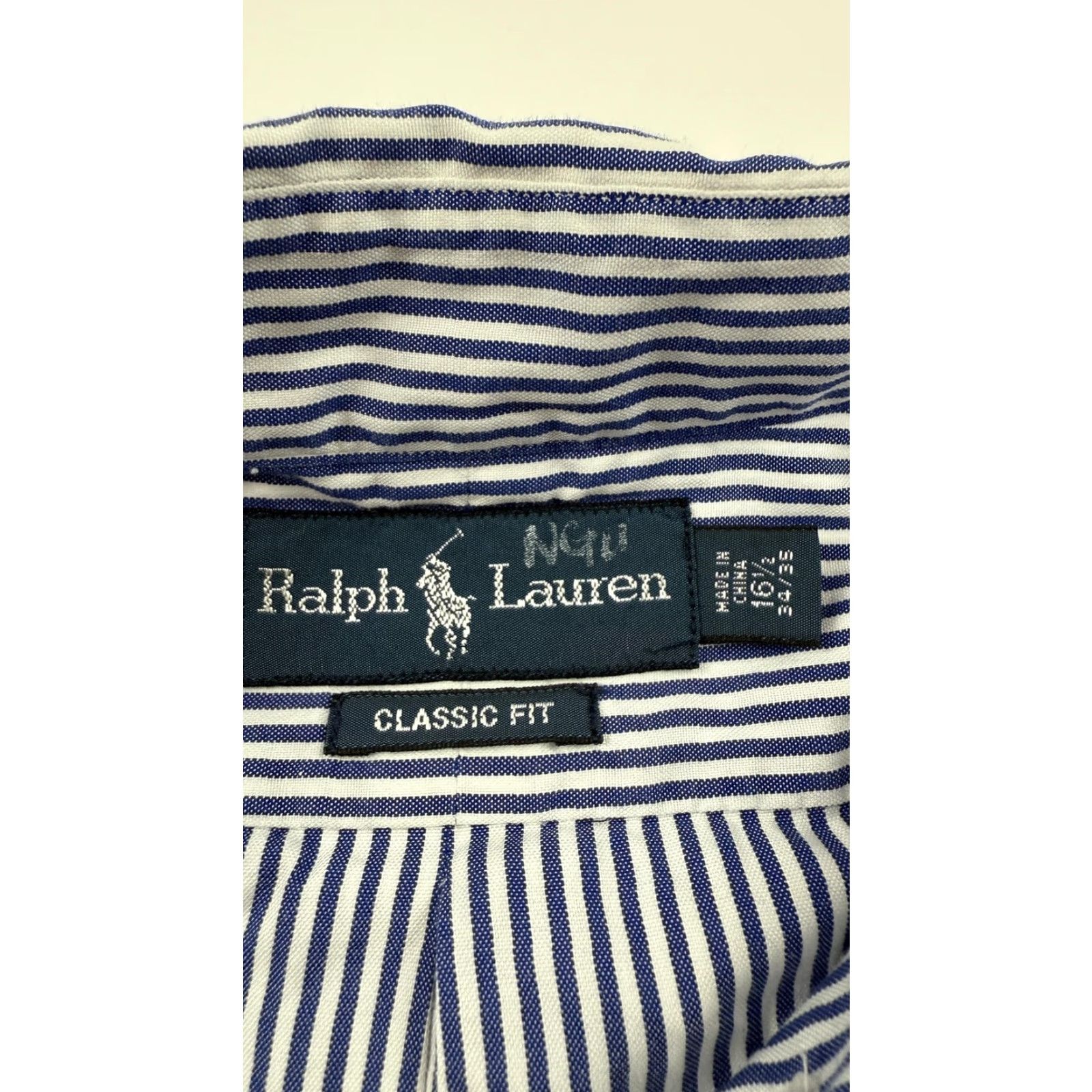 Ralph Lauren Polo Ralph Lauren Shirt Mens XL 16.5 Classic Fit Striped Long Sleeve Button Down Blue Embroidered Polo Pony Button-Up Size US XL / EU 56 / 4 - 5 Thumbnail