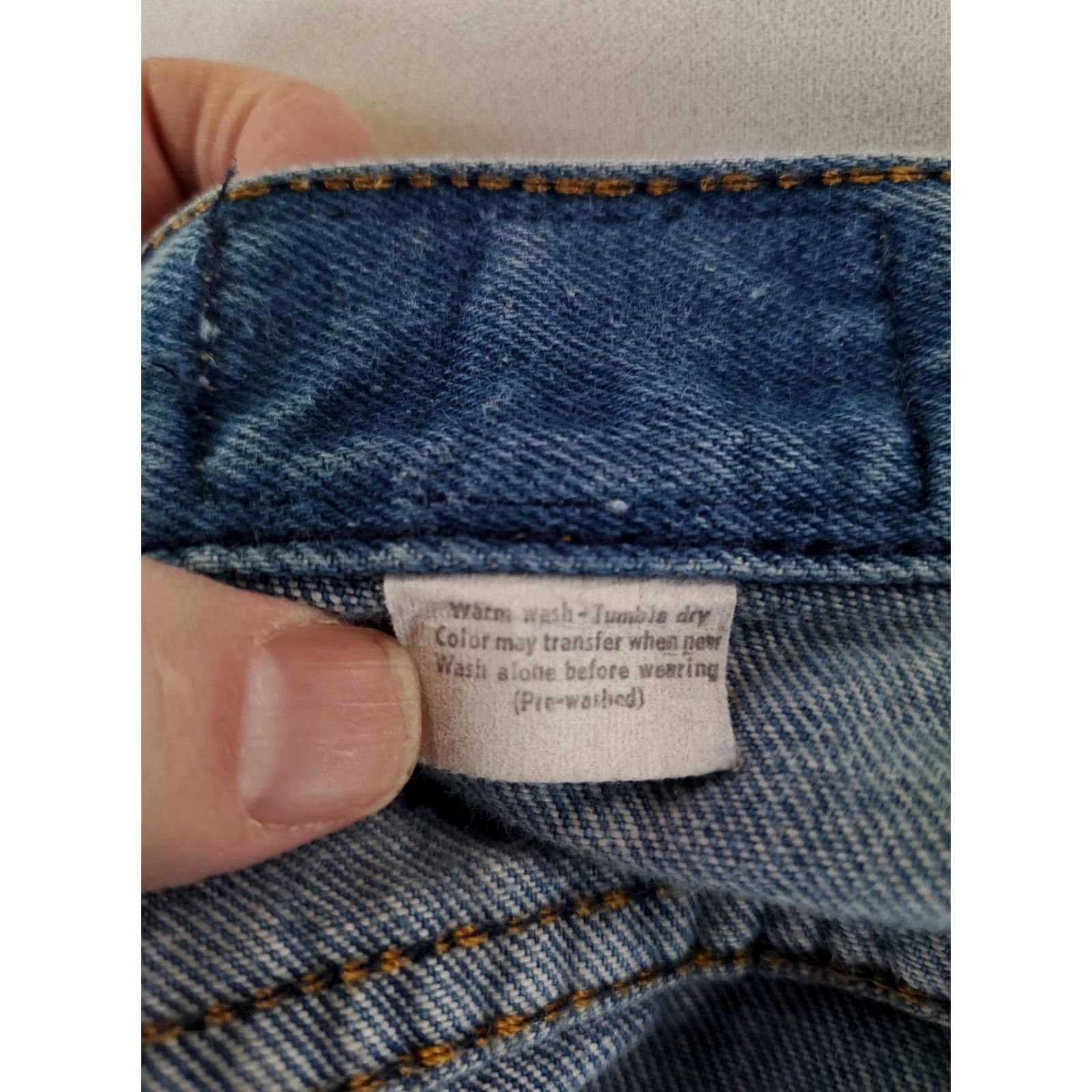 Levi's VINTAGE Levi's Jeans Blue Talon 70s VTG Orange Tab 42 Womens Size 14 High Waisted 30x33 Straight Size 36" / US 14 / IT 50 - 6 Thumbnail