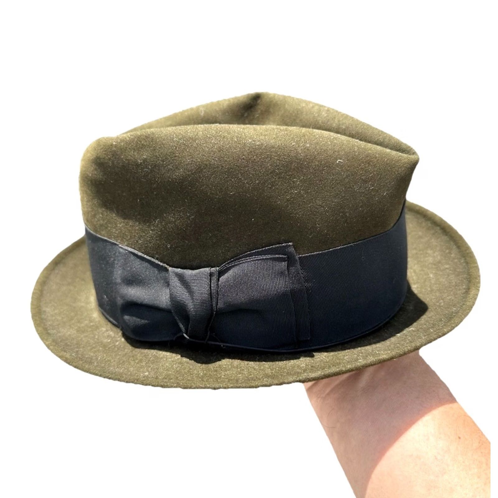 Stetson Stetson Fedora 6 7/8 Dark Gray Felt Vintage The Sovereign The Golden Century 1950s Mens Boys Size ONE SIZE - 2 Thumbnail