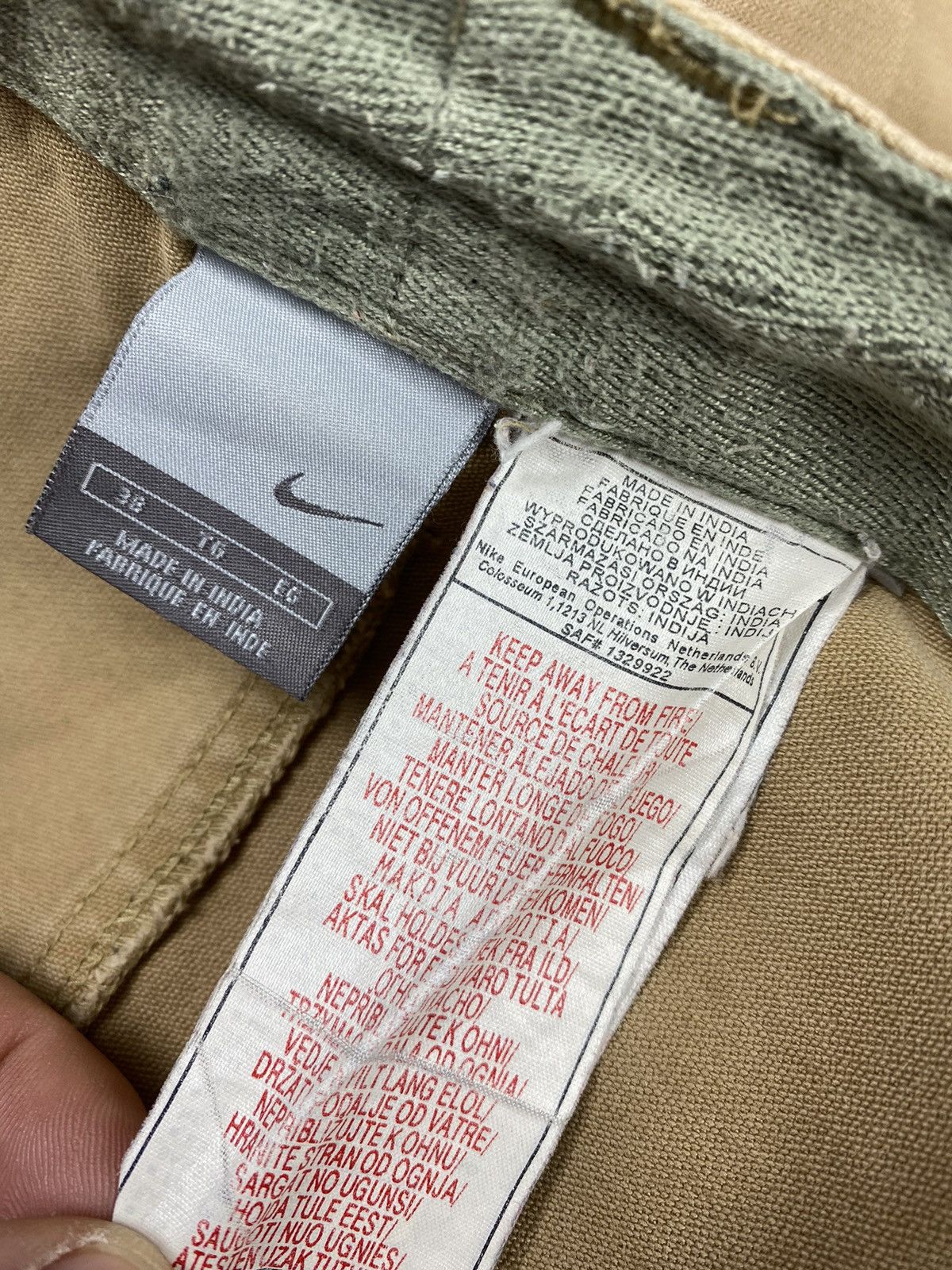 Nike × Vintage Vintage Nike Cargo Drill Pants Y2K Baggy Gorpcore Size US 36 / EU 52 - 18 Thumbnail