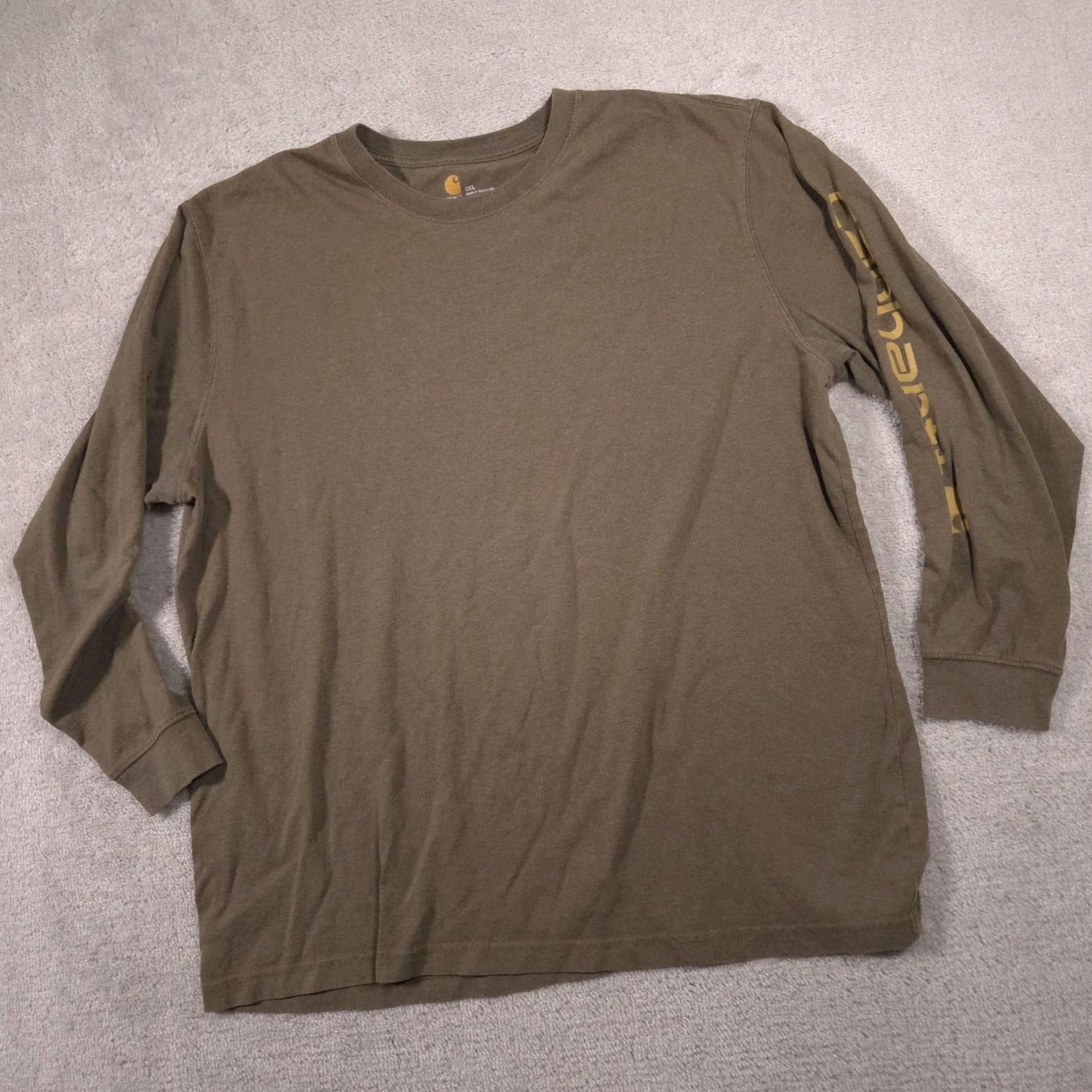 Carhartt Carhartt Mens 2XL Green Long Sleeve Workwear Shirt Graphic Tee Tagless Size US XXL / EU 58 / 5 - 3 Thumbnail