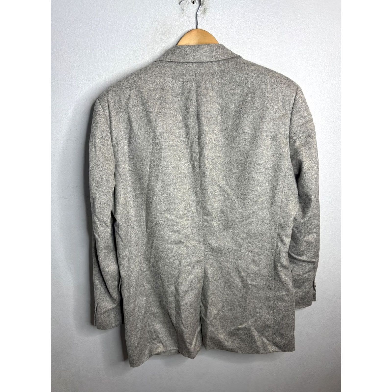 Hugo Boss HUGO BOSS Blazer Mens 40 Gray Cashmere Sport Coat Made In USA Classic Jacket Size 40R - 6 Thumbnail