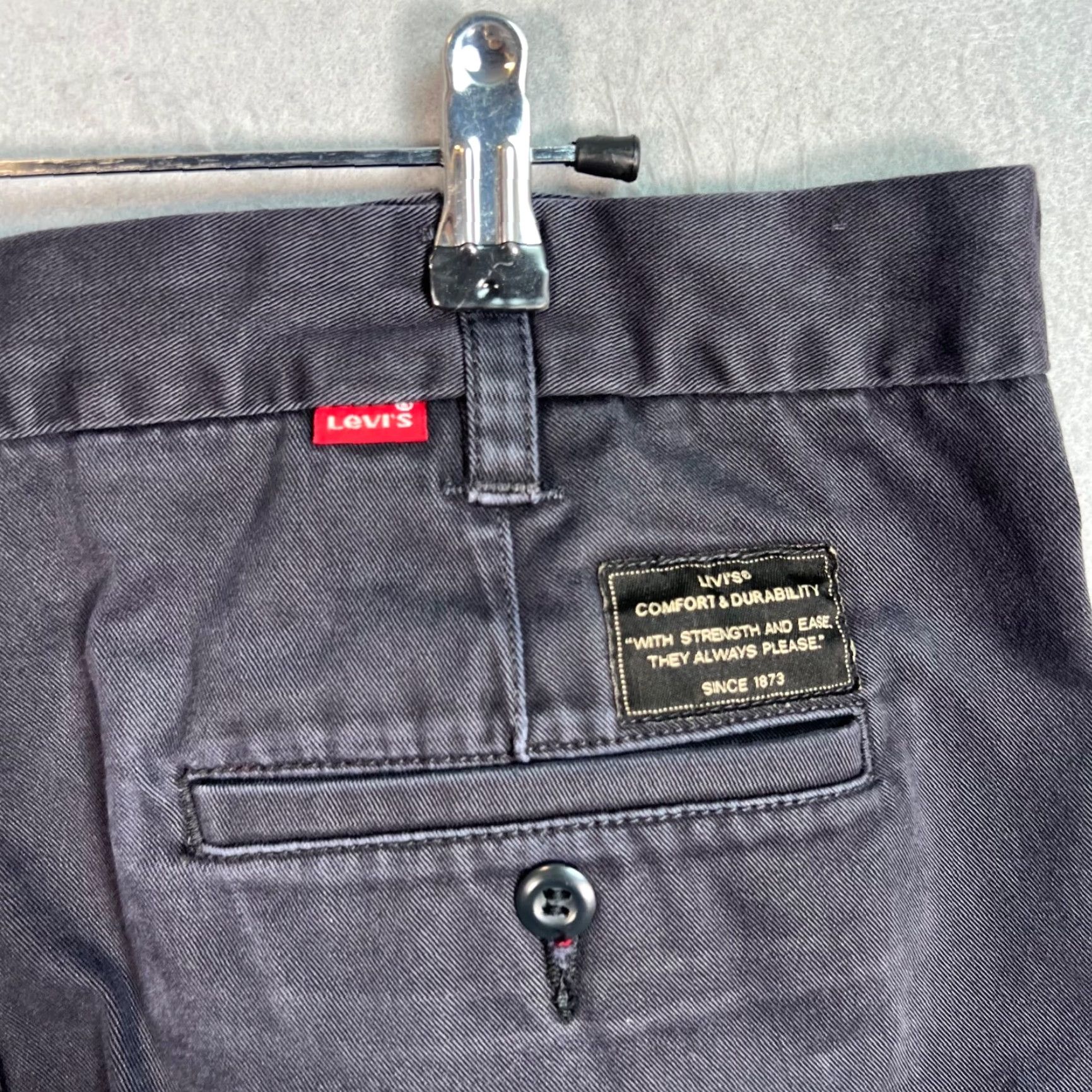 Levi's Levis Pants Men 34x26 Black Straight Chino Cotton Blend 5-Pocket Levi's 500 Series Mens Regular Jeans? Size US 34 / EU 50 - 3 Thumbnail