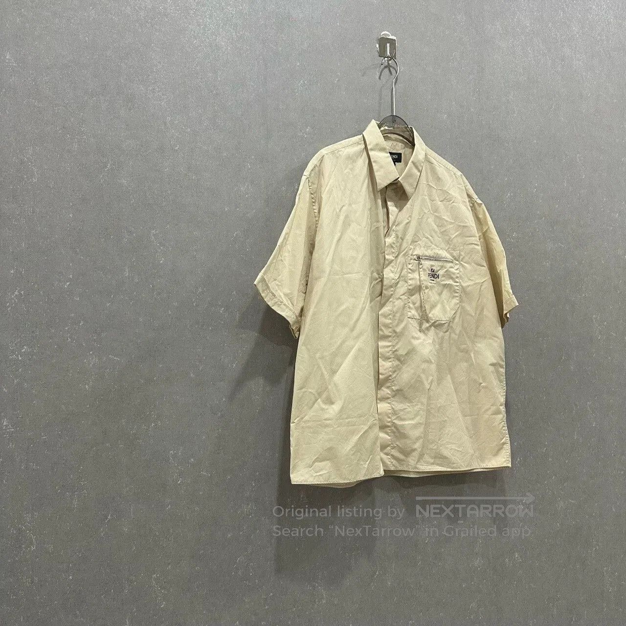 Fendi Fendi Solid Logo Pocket Short-Sleeve Shirt. Size US XL / EU 56 / 4 - 2 Thumbnail
