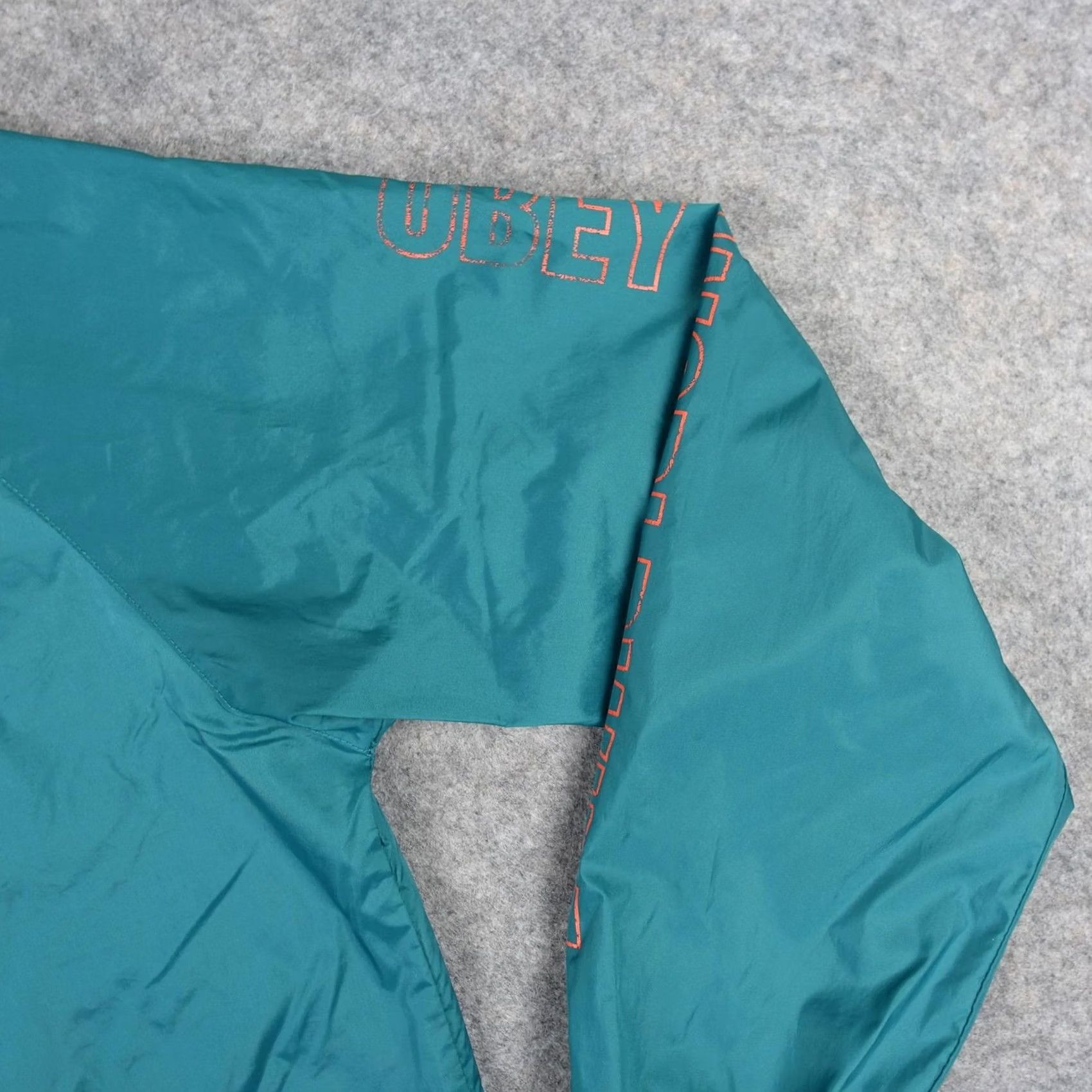 Obey VINTAGE Obey Jacket Mens M Green Hooded Anorak Windbreaker Lightweight Y2K Size US M / EU 48-50 / 2 - 6 Thumbnail