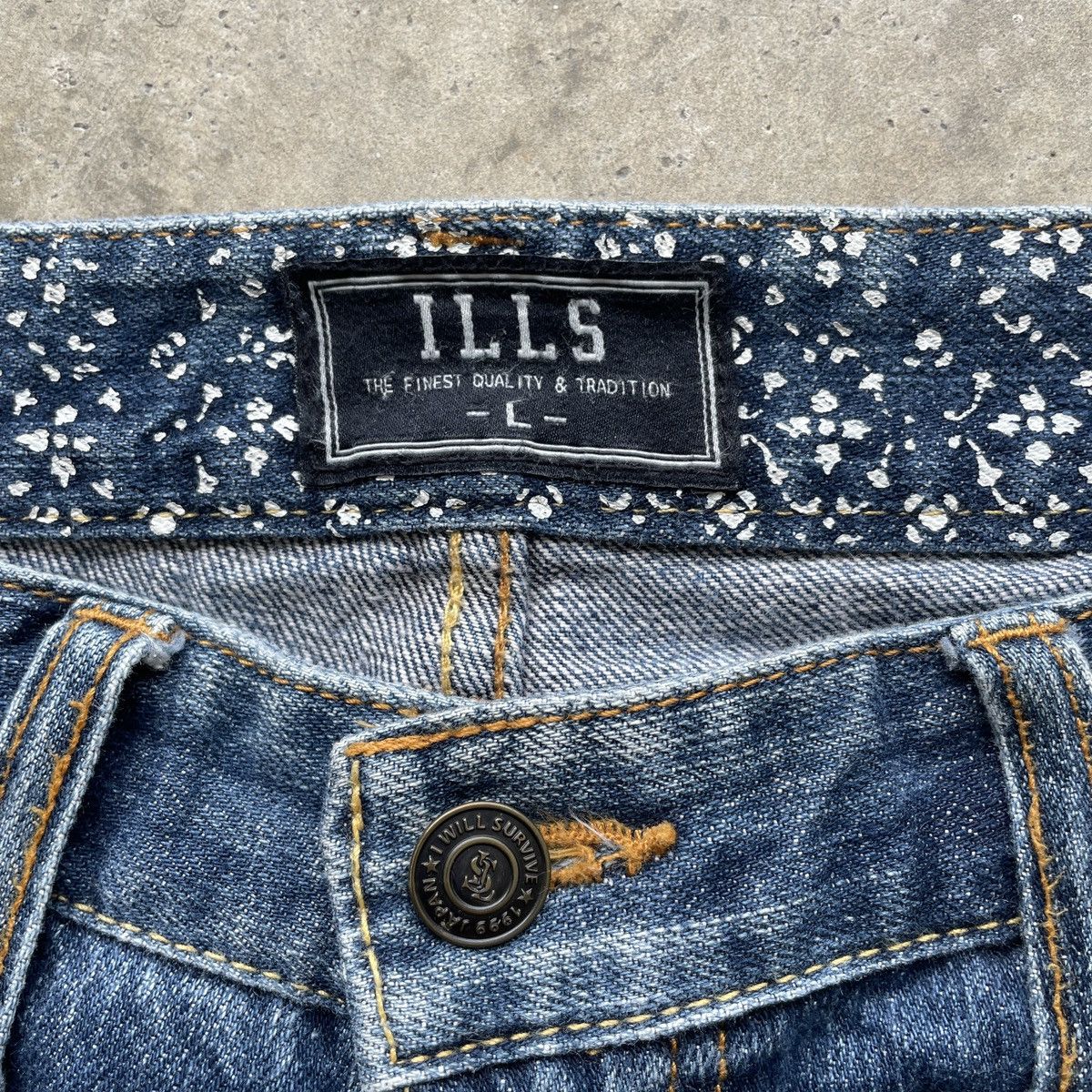 Japanese Brand Vintage ILLS Japan Faded Denim Jeans Pants W34x30.5 Size US 34 / EU 50 - 6 Thumbnail
