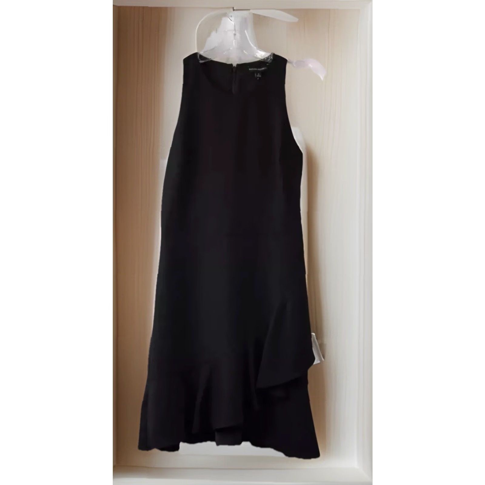 Banana Republic VINTAGE Banana Republic Black High-Neck Ruffle Tier Trapeze Dress Size 2 Size XS / US 0-2 / IT 36-38 - 2 Thumbnail