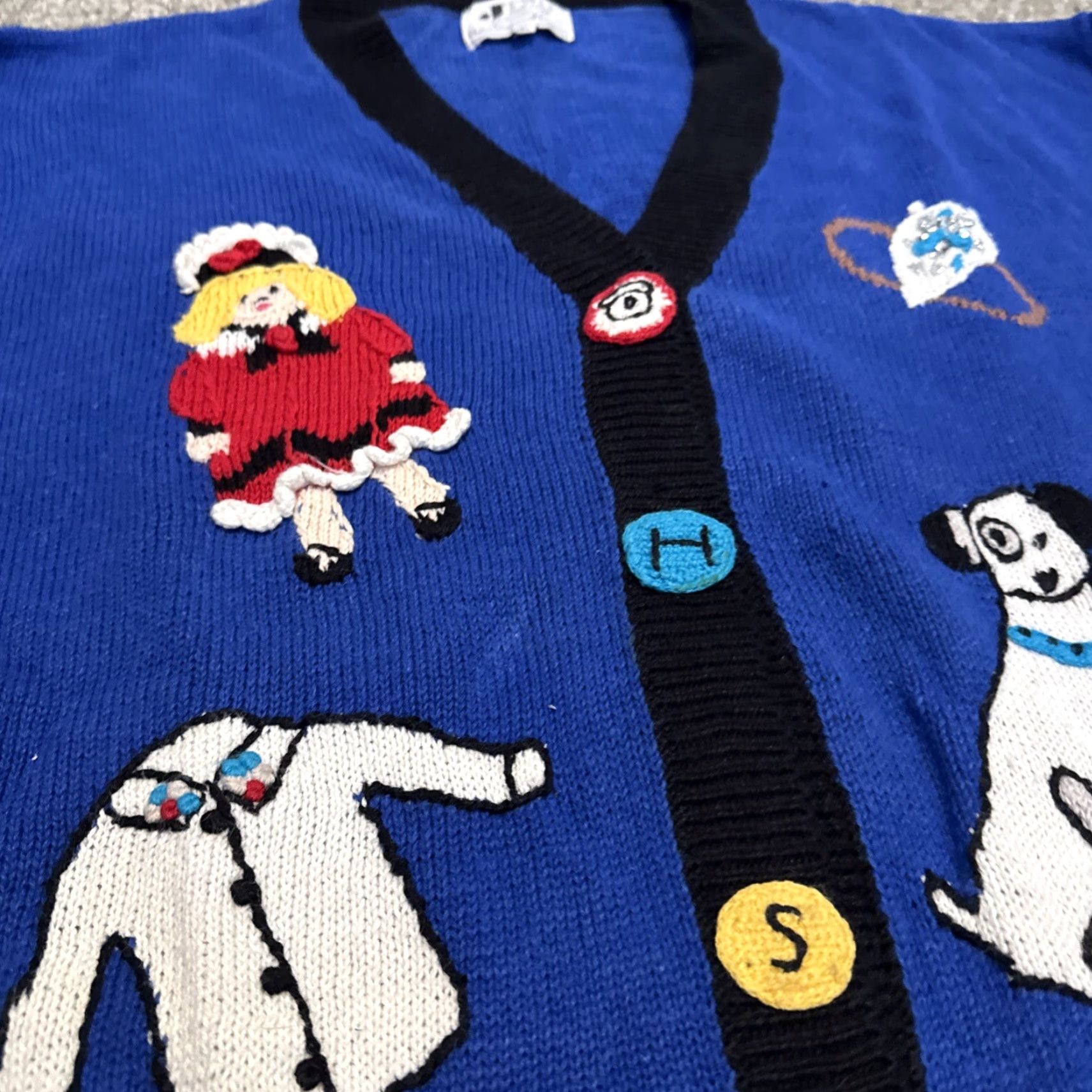 Vintage VINTAGE J Two Cardigan Sweater Knit Cotton Blue 3X Women 90s Plus Shirt Ladies Mens? Size XXL / US 16-18 / IT 52-54 - 4 Thumbnail