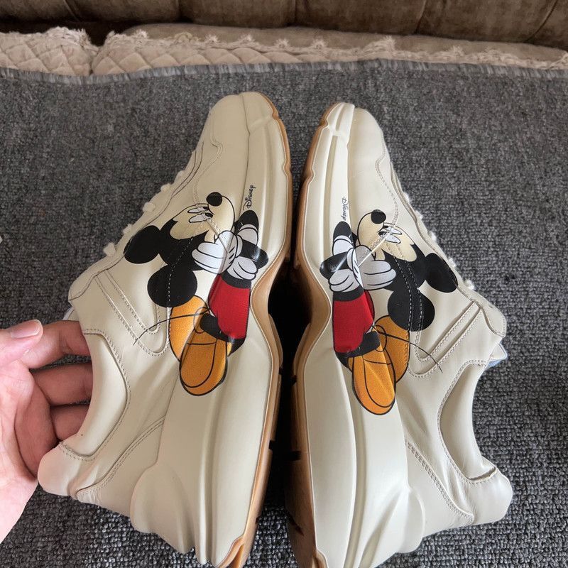 Gucci Gucci Disney Rhyton Sneakers in Ivory White - Size US 10.5 / EU 43-44 - 6 Thumbnail