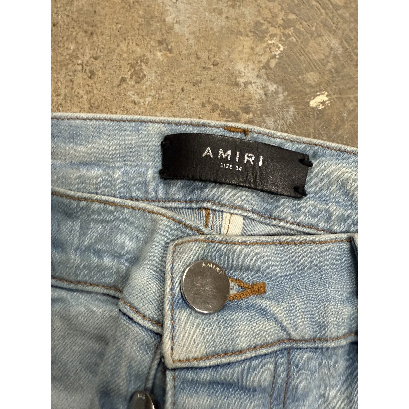 Amiri Amiri MX2 Light Wash White Paisley Used 34 Size US 34 / EU 50 - 2 Thumbnail