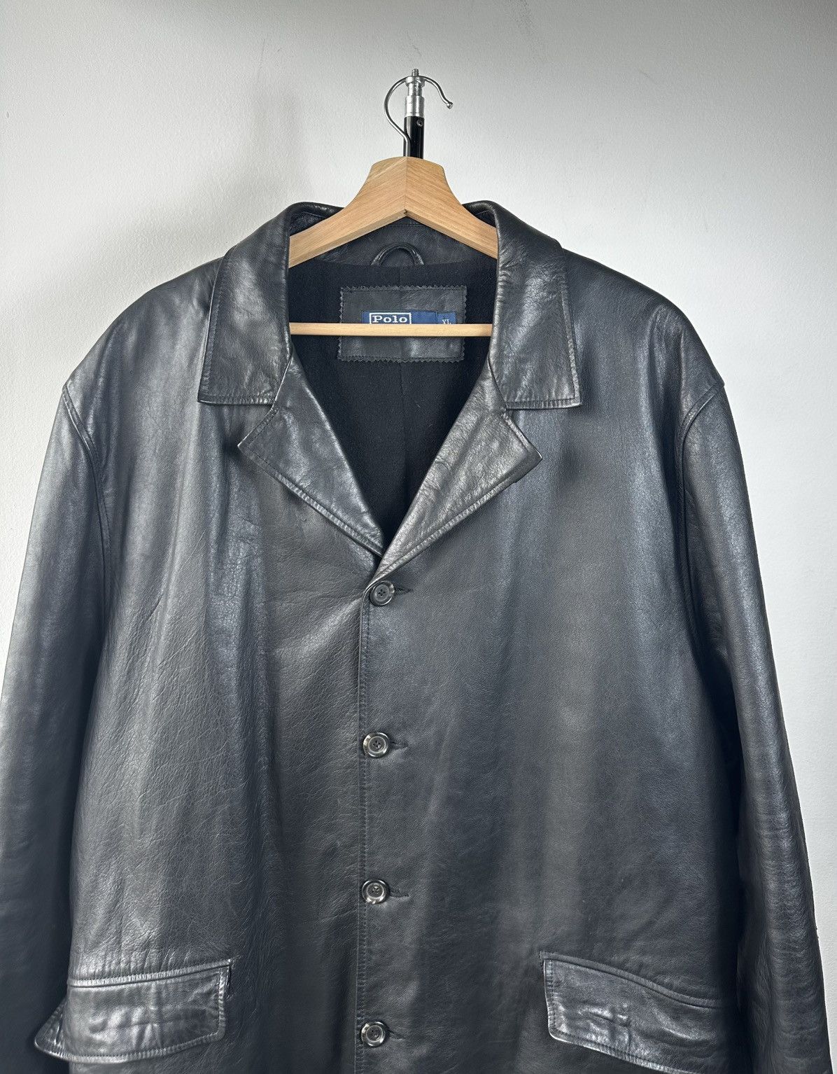Polo Ralph Lauren Polo Ralph Lauren Vintage Genuine Leather Car Coat Jacket XL Size US XL / EU 56 / 4 - 2 Thumbnail