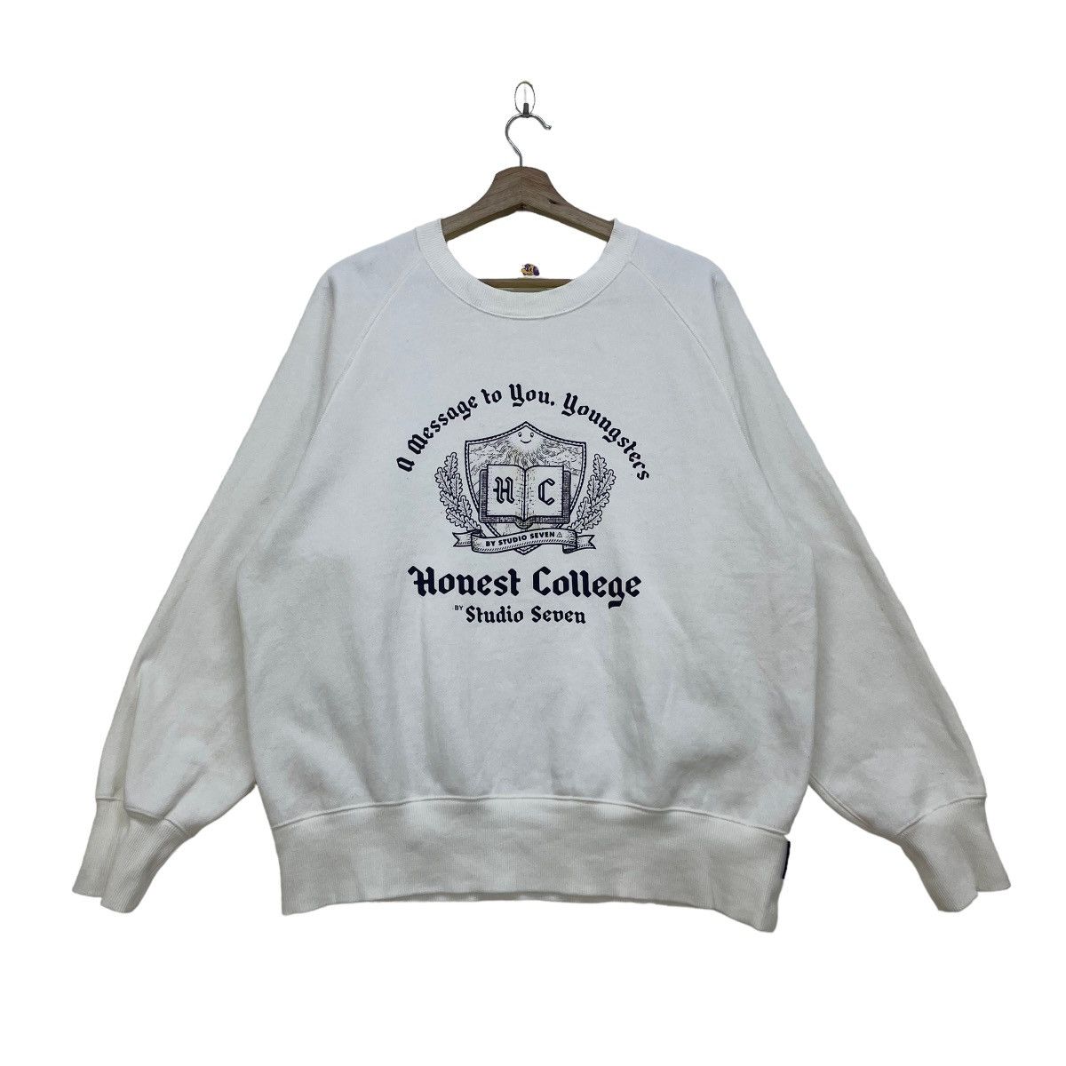 Vintage Vtg Honest College Sweatshirt Studio Seven A Message To You Size US M / EU 48-50 / 2 - 1 Thumbnail