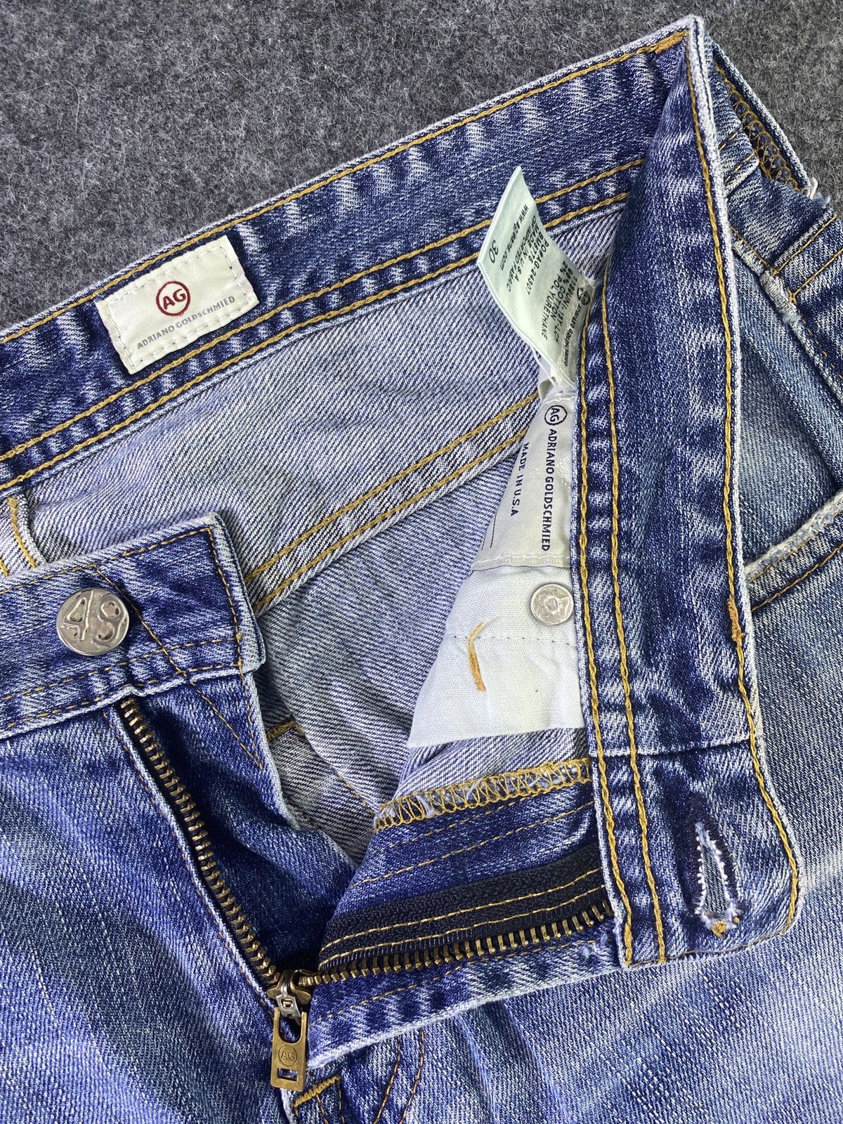 AG Adriano Goldschmied × Japanese Brand AG Adriano Goldschmied Blue Wash Denim - J941 Size 32" / US 10 / IT 46 - 5 Thumbnail