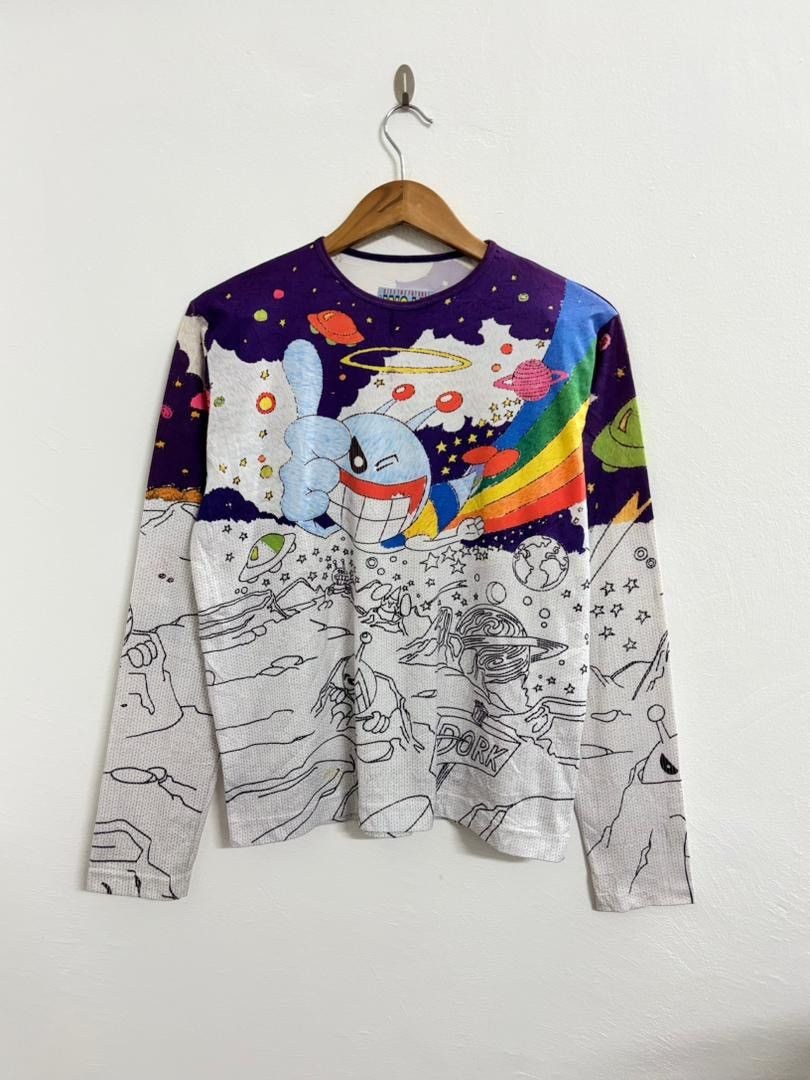 1990’s W&LT PukPuk Space Invaders Mesh Long Sleeve