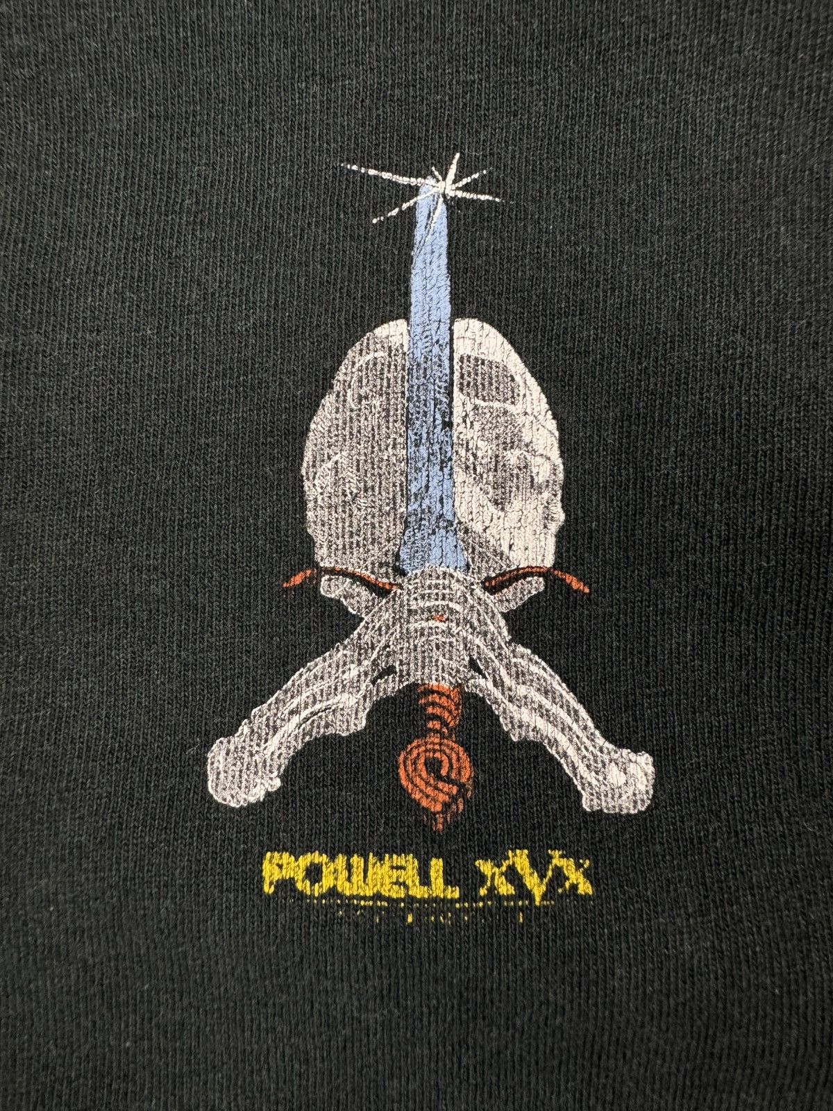 Powell Peralta × Vintage Vintage 90s Powell Peralta skull graphic tee distressed Size US L / EU 52-54 / 3 - 8 Thumbnail