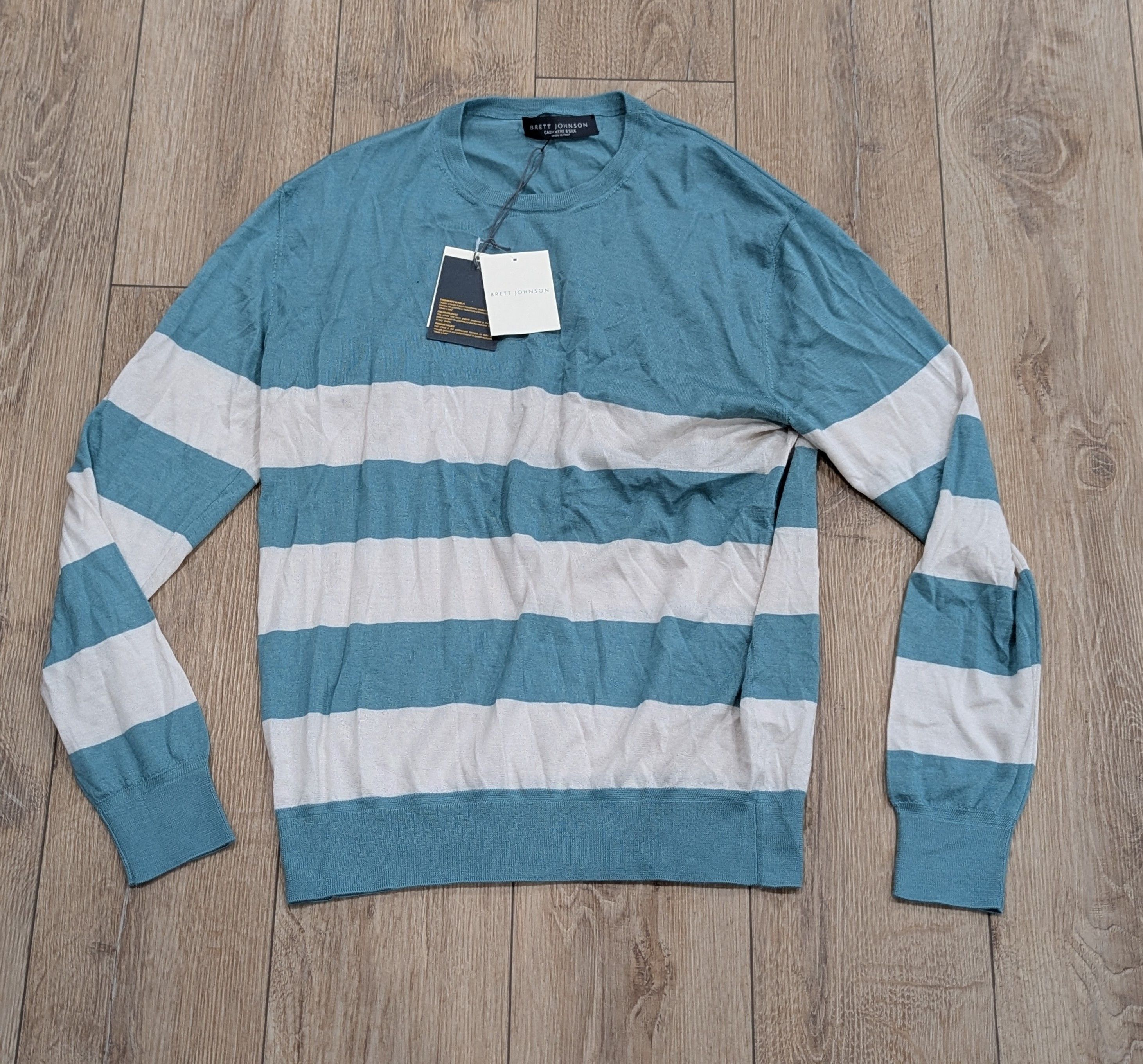 Other Brett Johnson Striped Cashmere/Silk Crewneck Sweater 54 Size US L / EU 52-54 / 3 - 1 Thumbnail