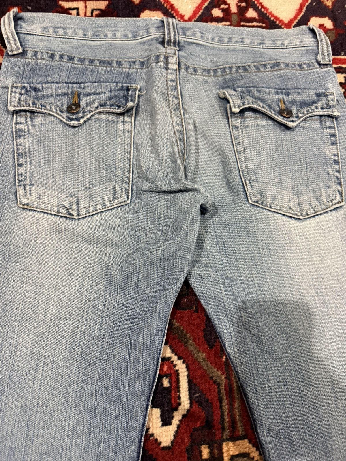 Tornado Mart Japanese Brand Rootthree Flap pockets Distressed Streetwear Size US 35 - 5 Thumbnail