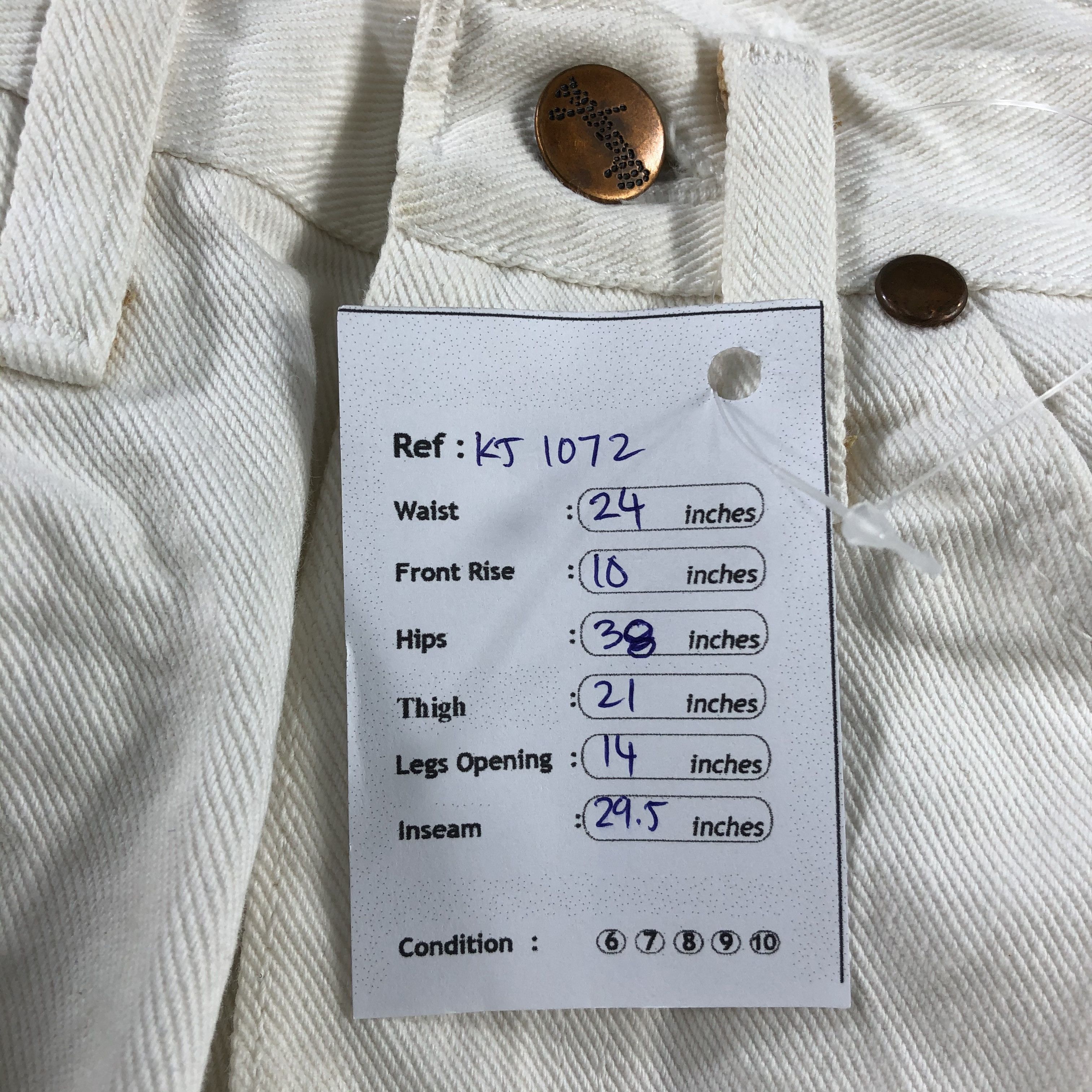 Vintage Vintage Wrangler Jeans Dirty White High Waist Denim KJ1072 Size 24" / US 00 / IT 34 - 11 Thumbnail