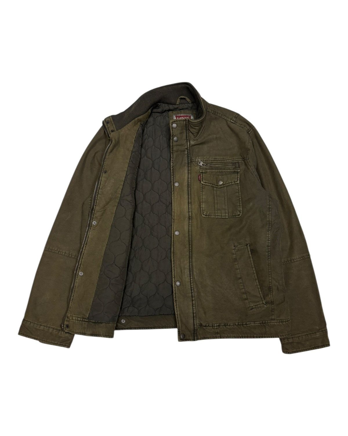Levi's Vintage Levis Quilted Lined Field Jacket Olive Size US XL / EU 56 / 4 - 2 Thumbnail