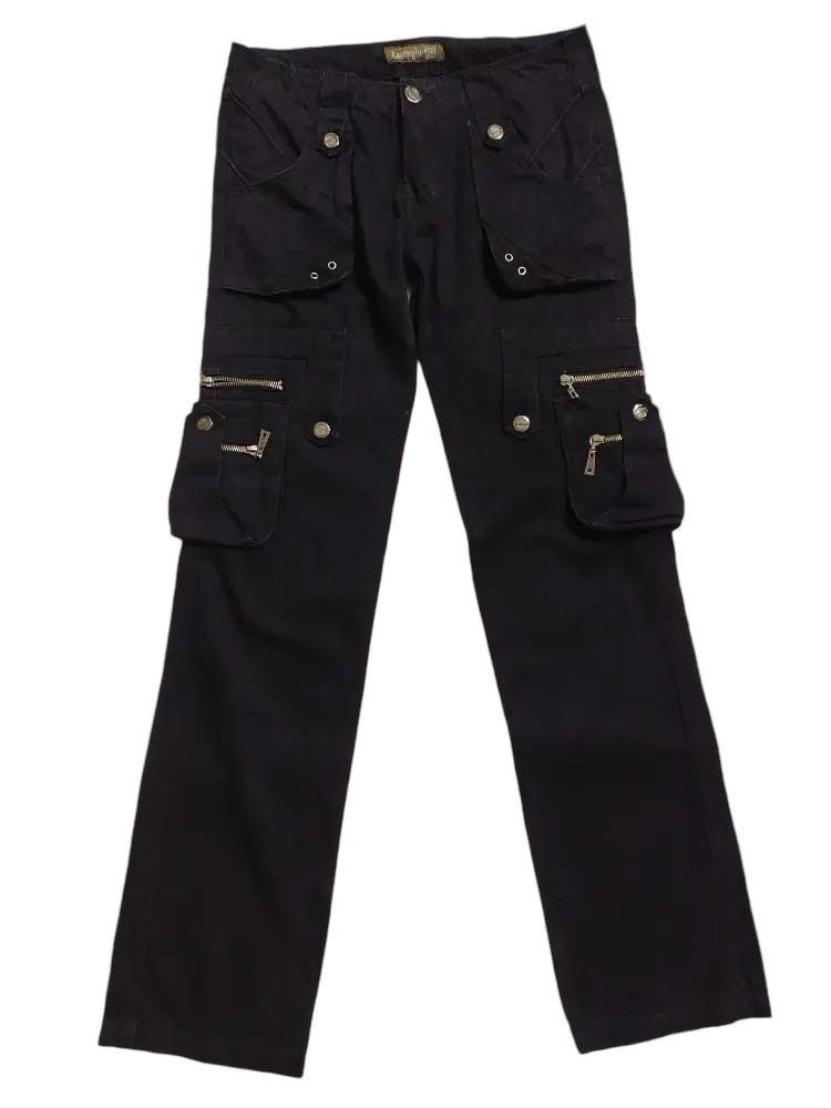 Other Kasonglu Cargo Multipocket Bondage punk Black Pants Size US 29 - 1 Thumbnail