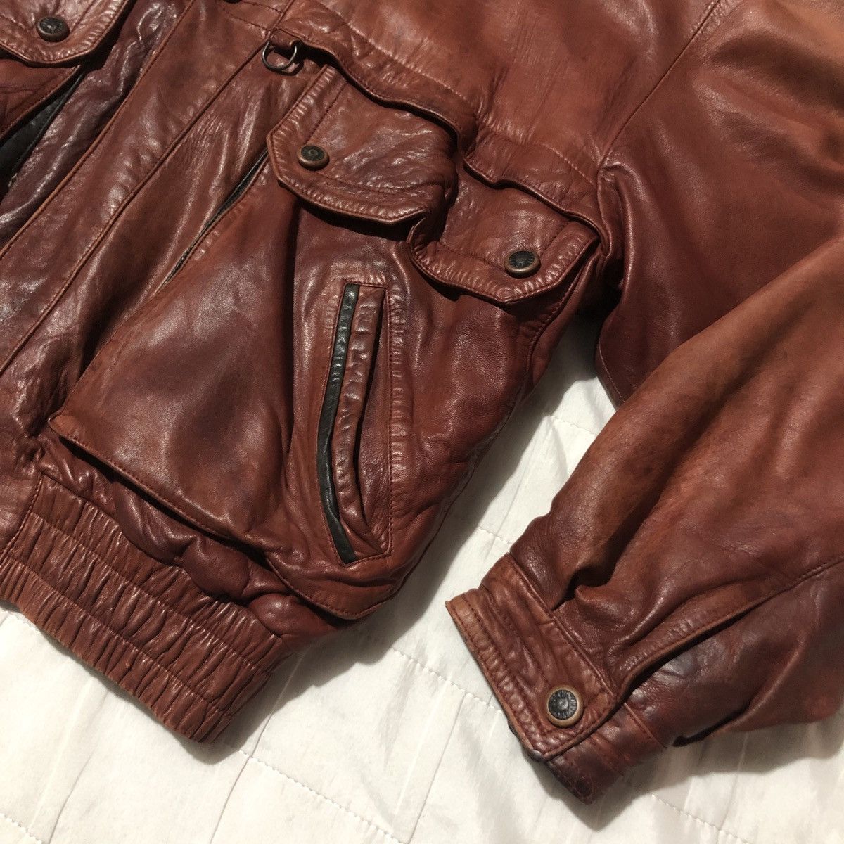 Japanese Brand Vintage Munper Leather Jackets Size US XL / EU 56 / 4 - 4 Thumbnail