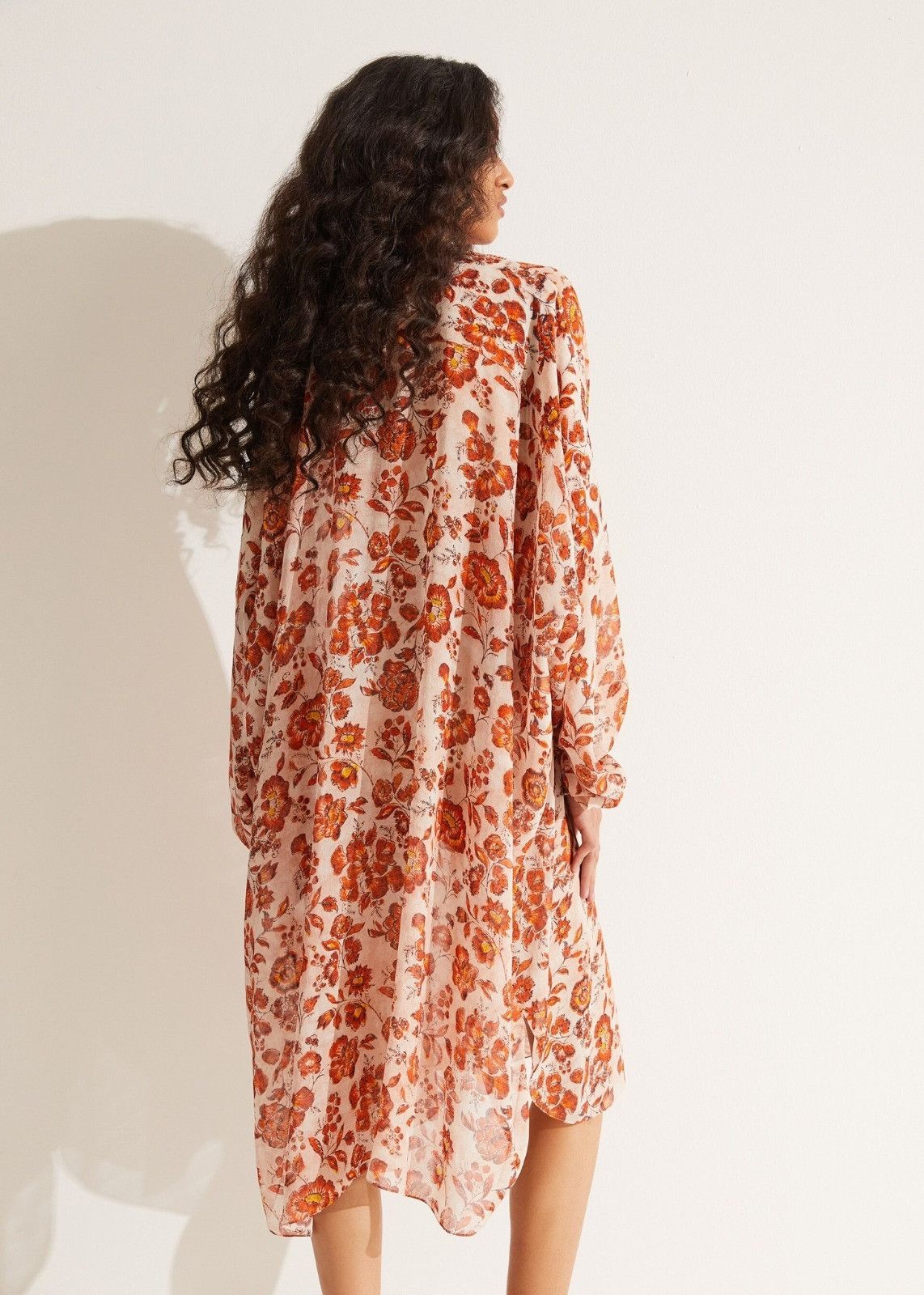 Loro Piana o1srvl11e0824 Mila Flower Midi Dress in Multicolor Size S / US 4 / IT 40 - 4 Thumbnail