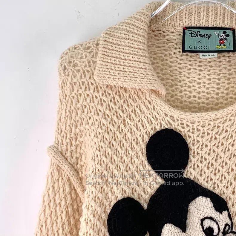 Gucci Gucci Disney co-branded beige Mickey Mouse embroidered woo Size US S / EU 44-46 / 1 - 3 Thumbnail