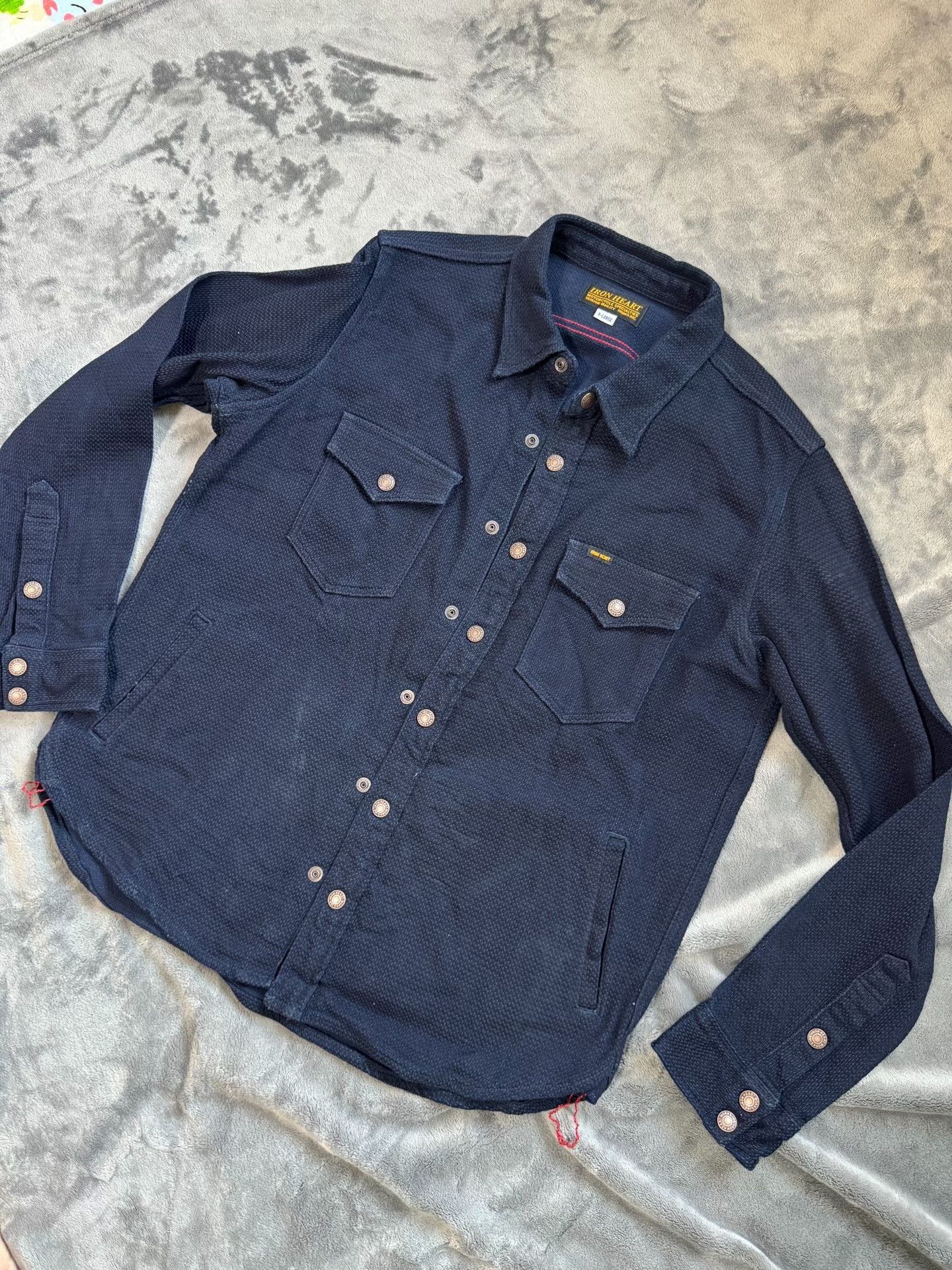 Iron Heart IRON HEART 12oz Sashiko Work Shirt Size US XL / EU 56 / 4 - 1 Thumbnail
