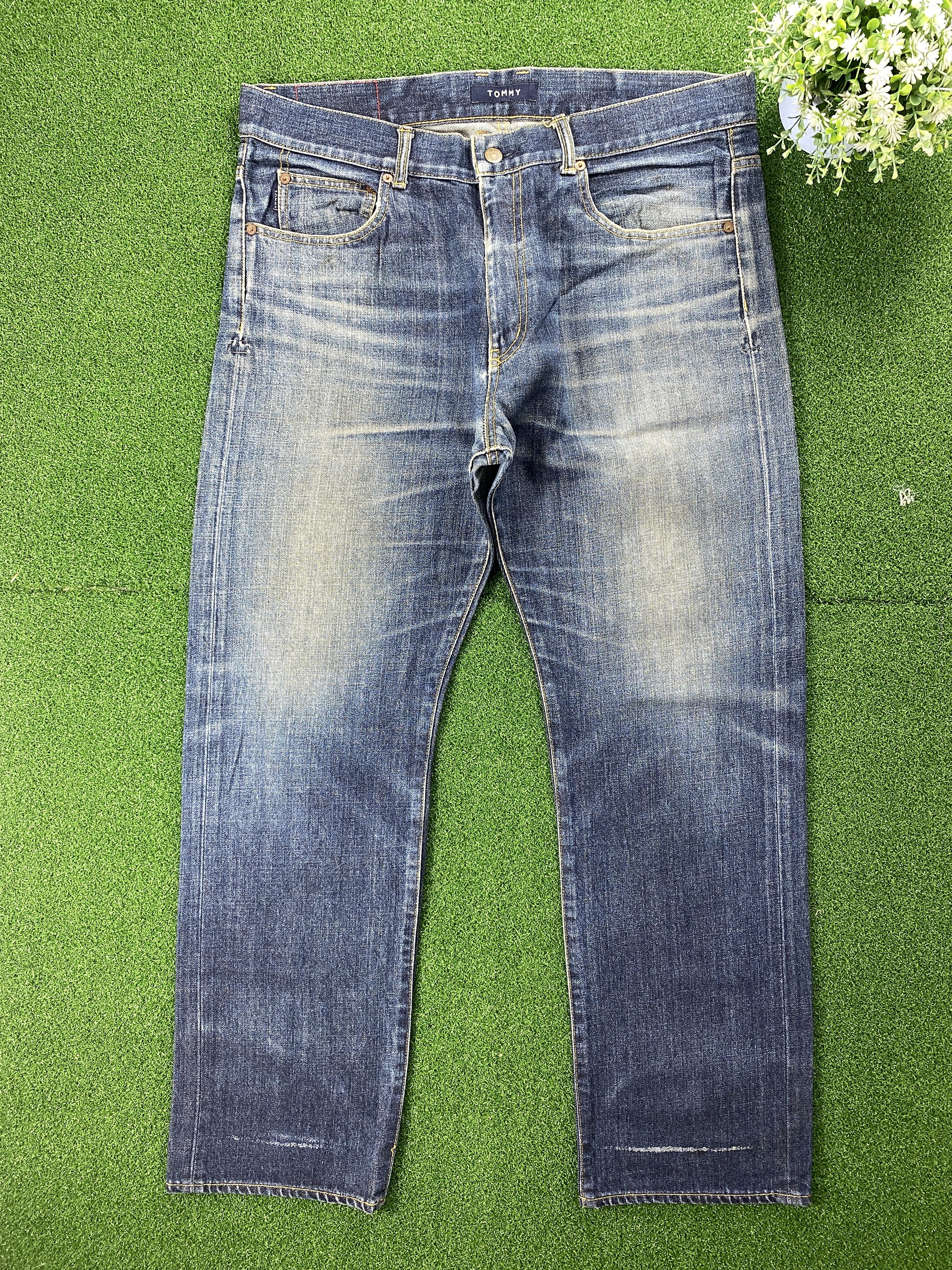 Tommy Hilfiger 💢 Selvedge Vintage Tommy Faded Blue Jeans CP0090 Size US 38 / EU 54 - 1 Thumbnail