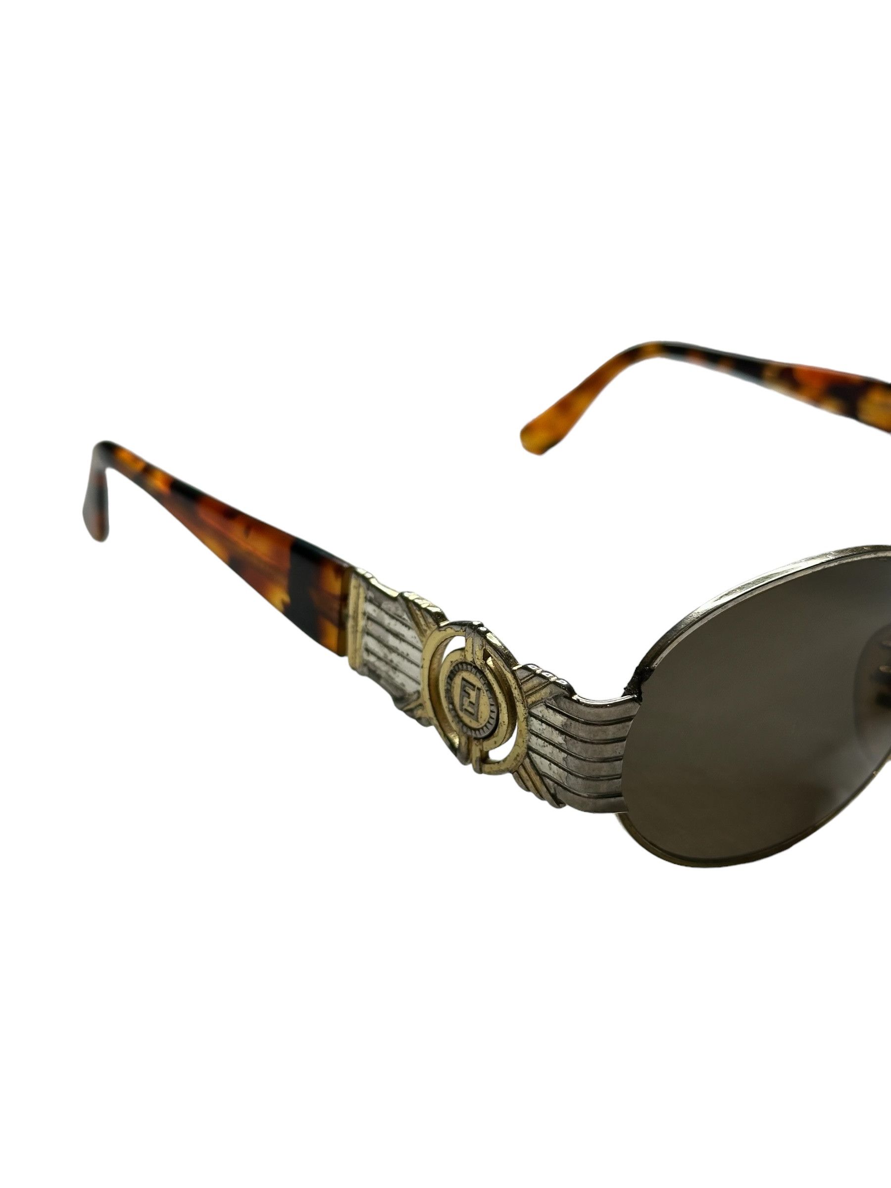 Fendi Fendi Round Gatsby Ivory Vintage Sunglasses Size ONE SIZE - 5 Thumbnail