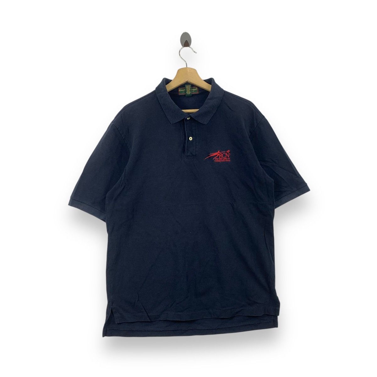 Vintage Vintage COUNTRY COTTONS RCN Cable Tv Tech Polo Tee Shirt Size US L / EU 52-54 / 3 - 1 Thumbnail