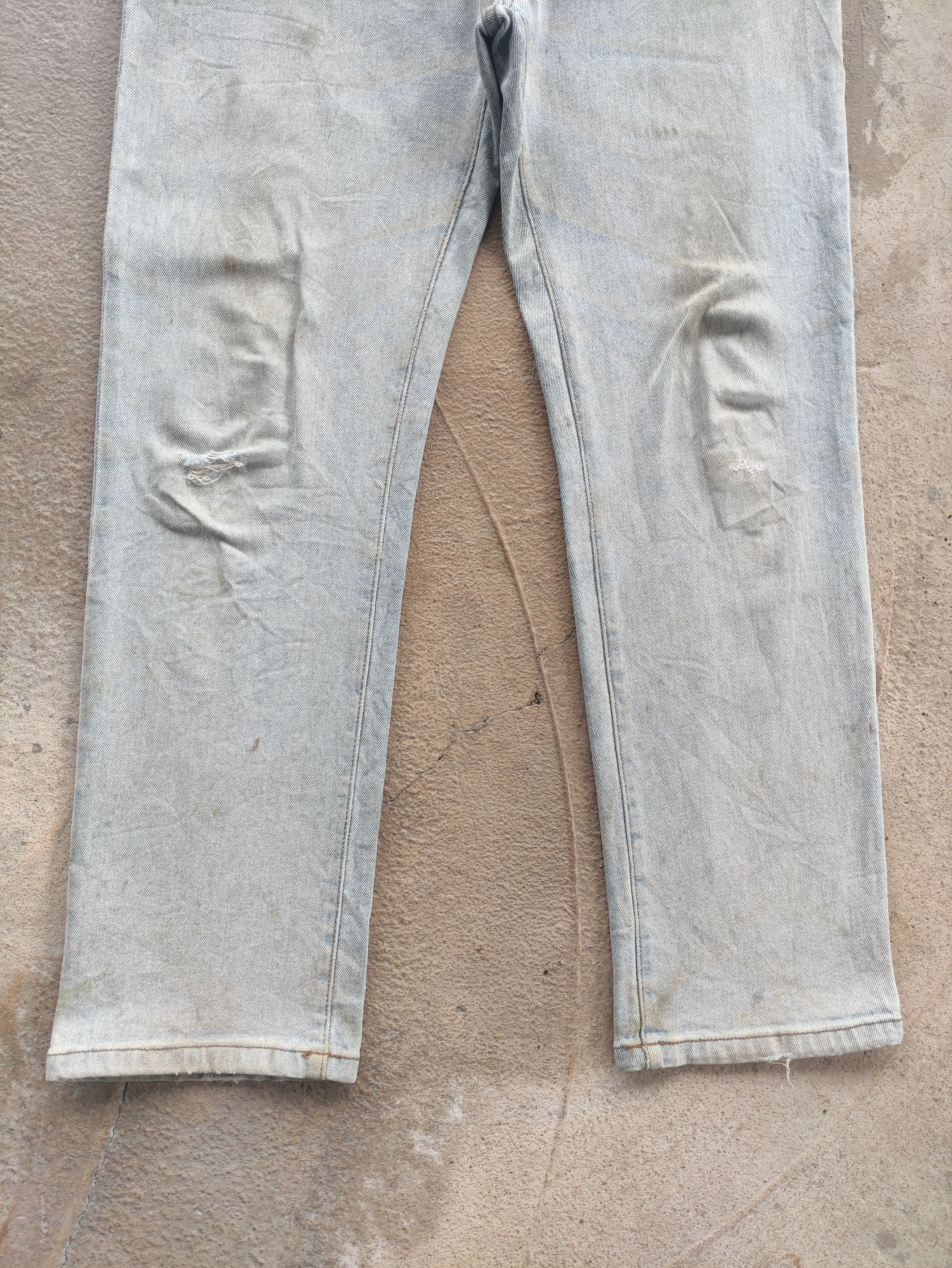 Japanese Brand Vintage OSJ Jean Distressed Faded Denim Size US 36 / EU 52 - 4 Thumbnail