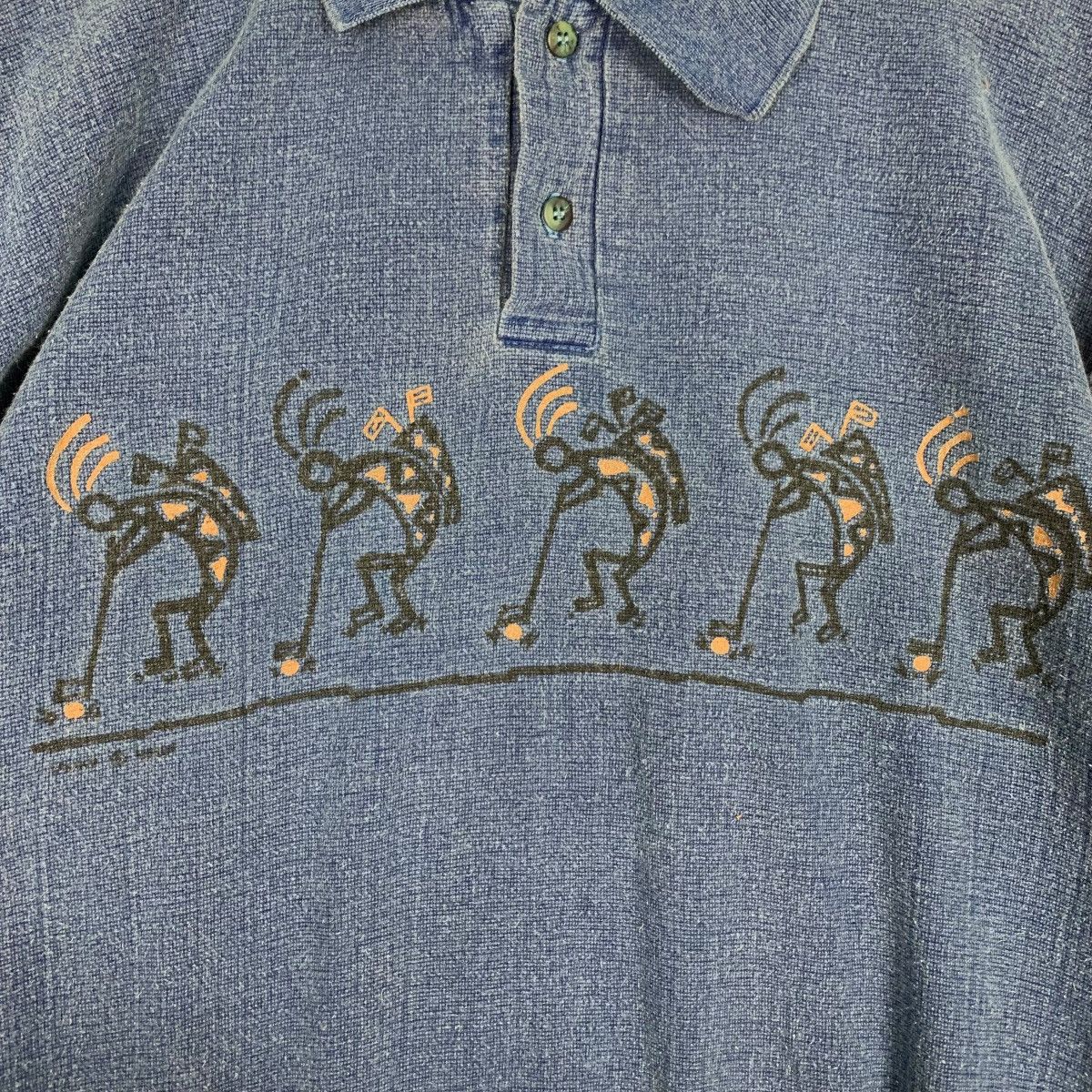 Vintage 4 FUN Golfer Graphic Polo Sweater Jumper #0511-C23 Size US L / EU 52-54 / 3 - 11 Thumbnail