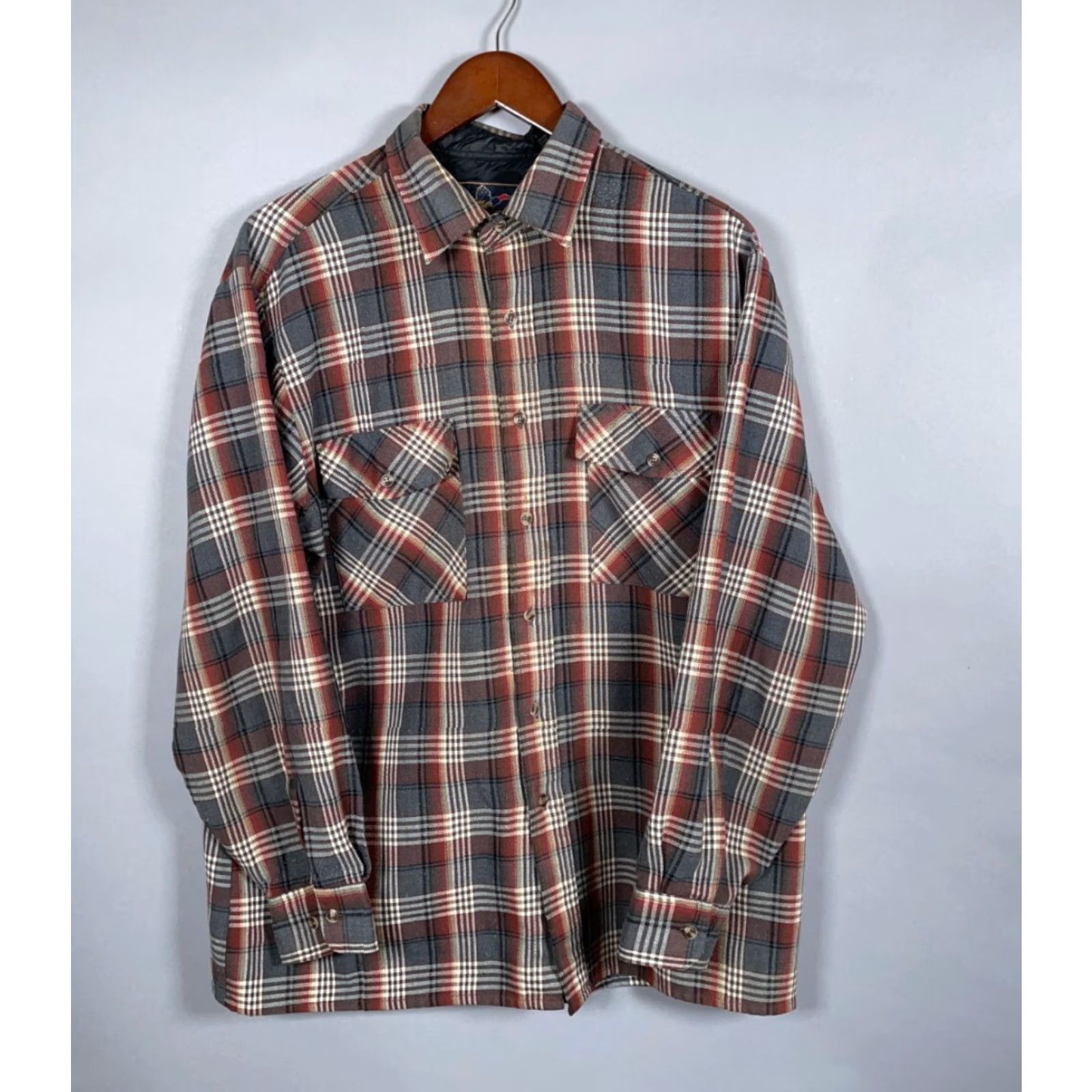 Vintage VINTAGE Backpacker Plaid Flannel Shirt Adult Large Brown Long Sleeve Workwear 90s Grunge Mens Size US L / EU 52-54 / 3 - 2 Thumbnail