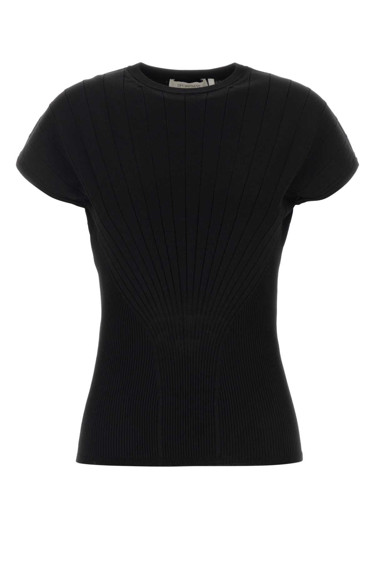 Sportmax Black Viscose Blend Samba Top Size L / US 10 / IT 46 - 1 Thumbnail