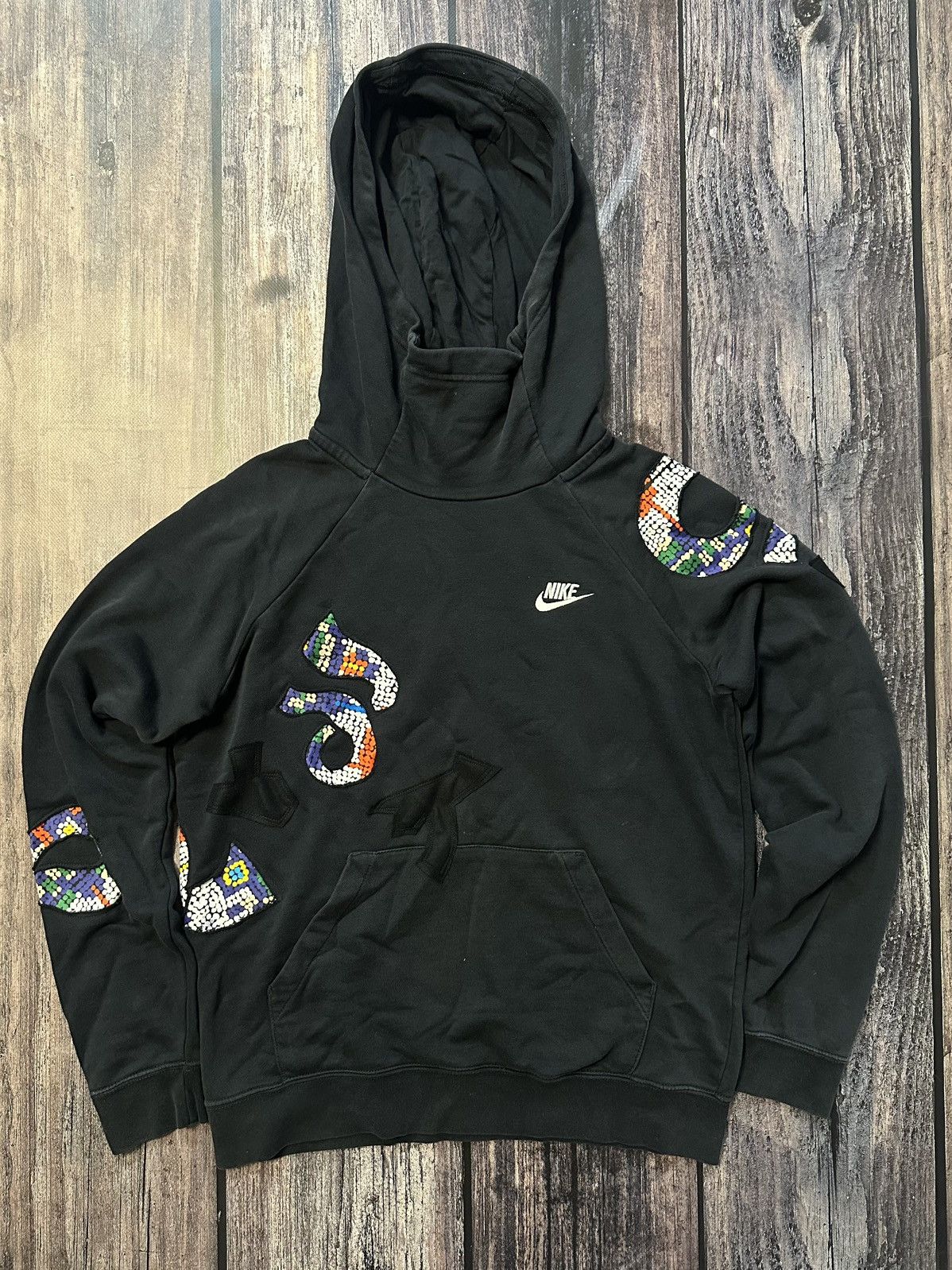 Nike Nike Custom Hoodie Vintage 90s Y2K Reworked Size US S / EU 44-46 / 1 - 1 Thumbnail