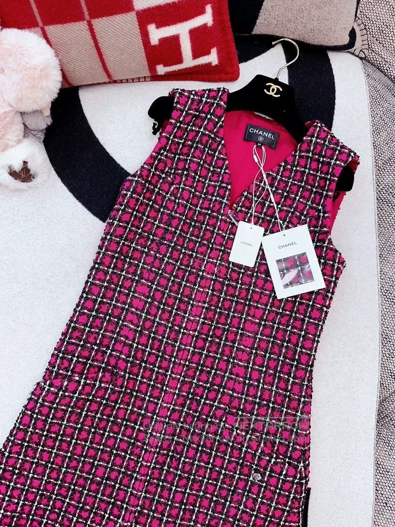 Chanel Chanel 23K red and black mixed colour braided sleeveless d Size XS / US 0-2 / IT 36-38 - 9 Thumbnail