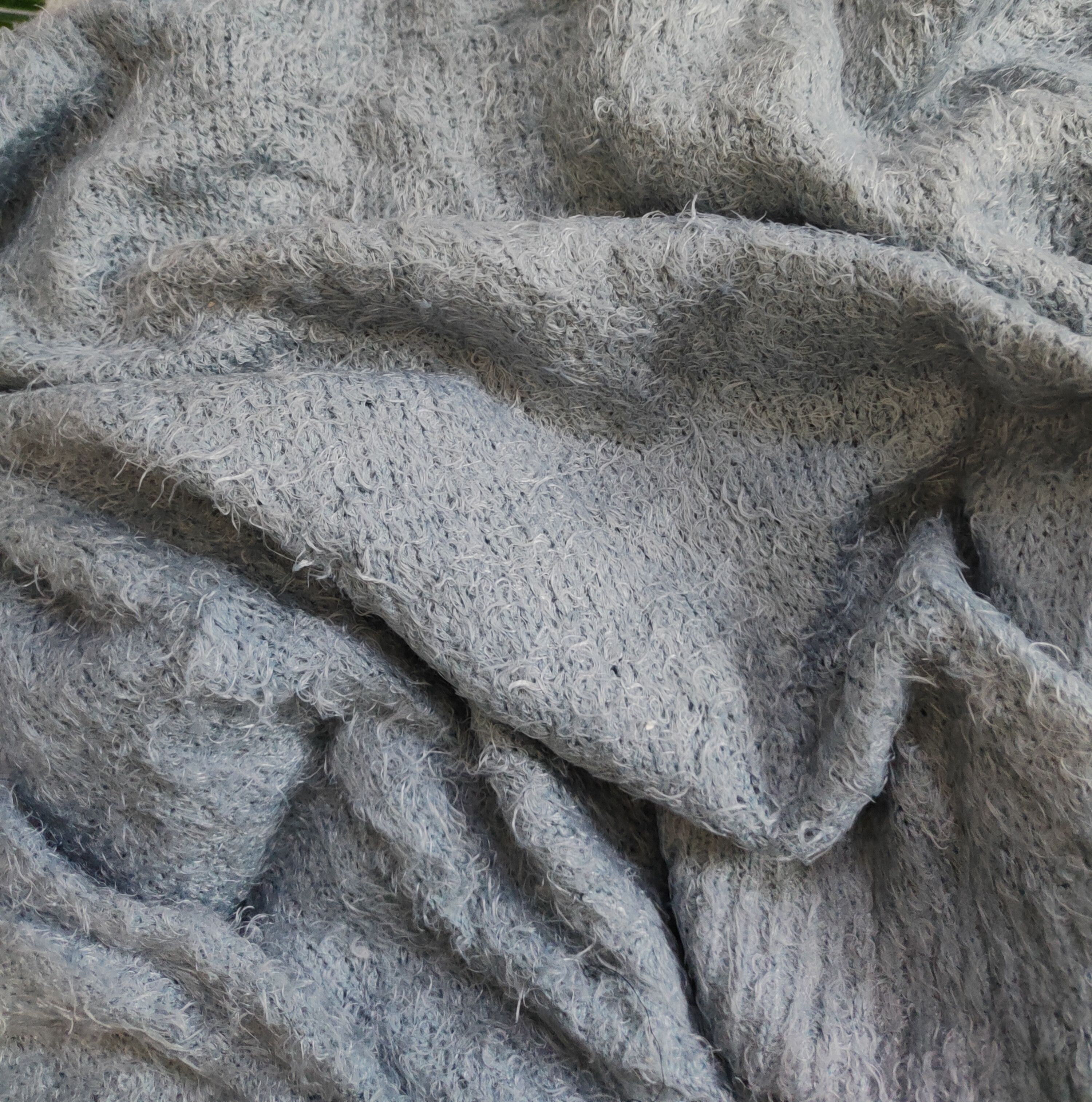 GU GU Blue Shag Shaggy Fur Mohair Knitwear #S2061 Size M / US 6-8 / IT 42-44 - 11 Thumbnail