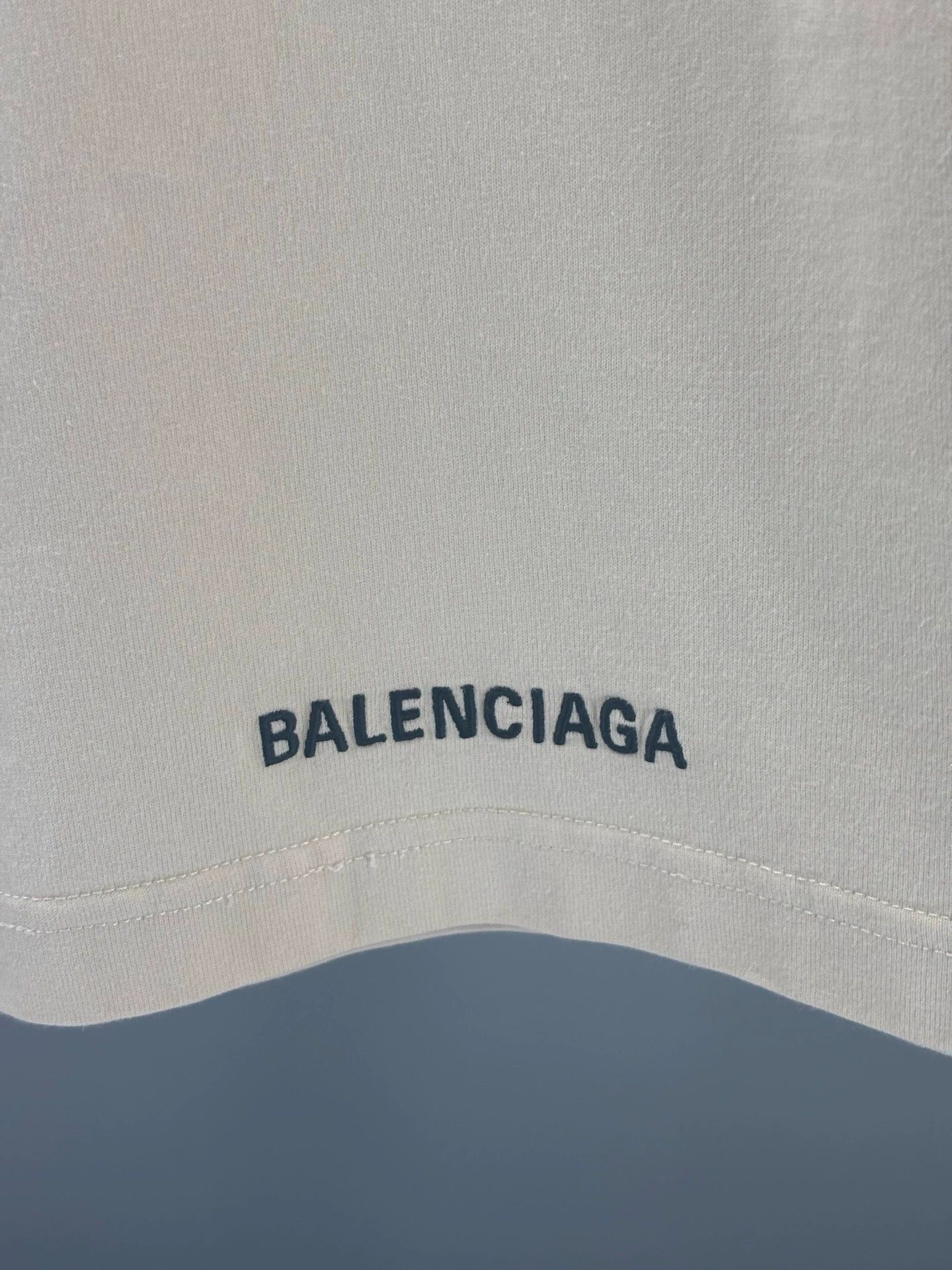 beige long sleeve t-shirt with embroidery