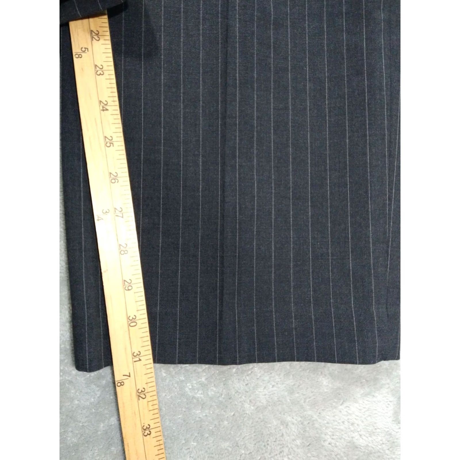 Banana Republic Banana Republic Pants Mens 34x30 Gray Striped Wool Dress Dawson Straight Leg Shirt Dress Pants Mens 34 Regular Gray Striped Wool Dress Pants Size US 34 / EU 50 - 5 Thumbnail