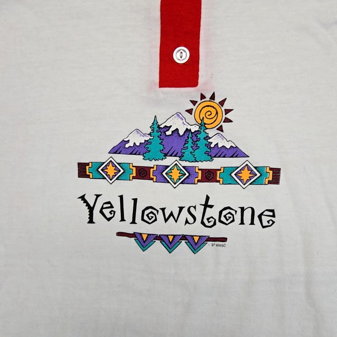 Vintage Vintage Yellowstone Graphic 3/4 Long Sleeve XL Slim Shirt Size US XL / EU 56 / 4 - 2 Thumbnail