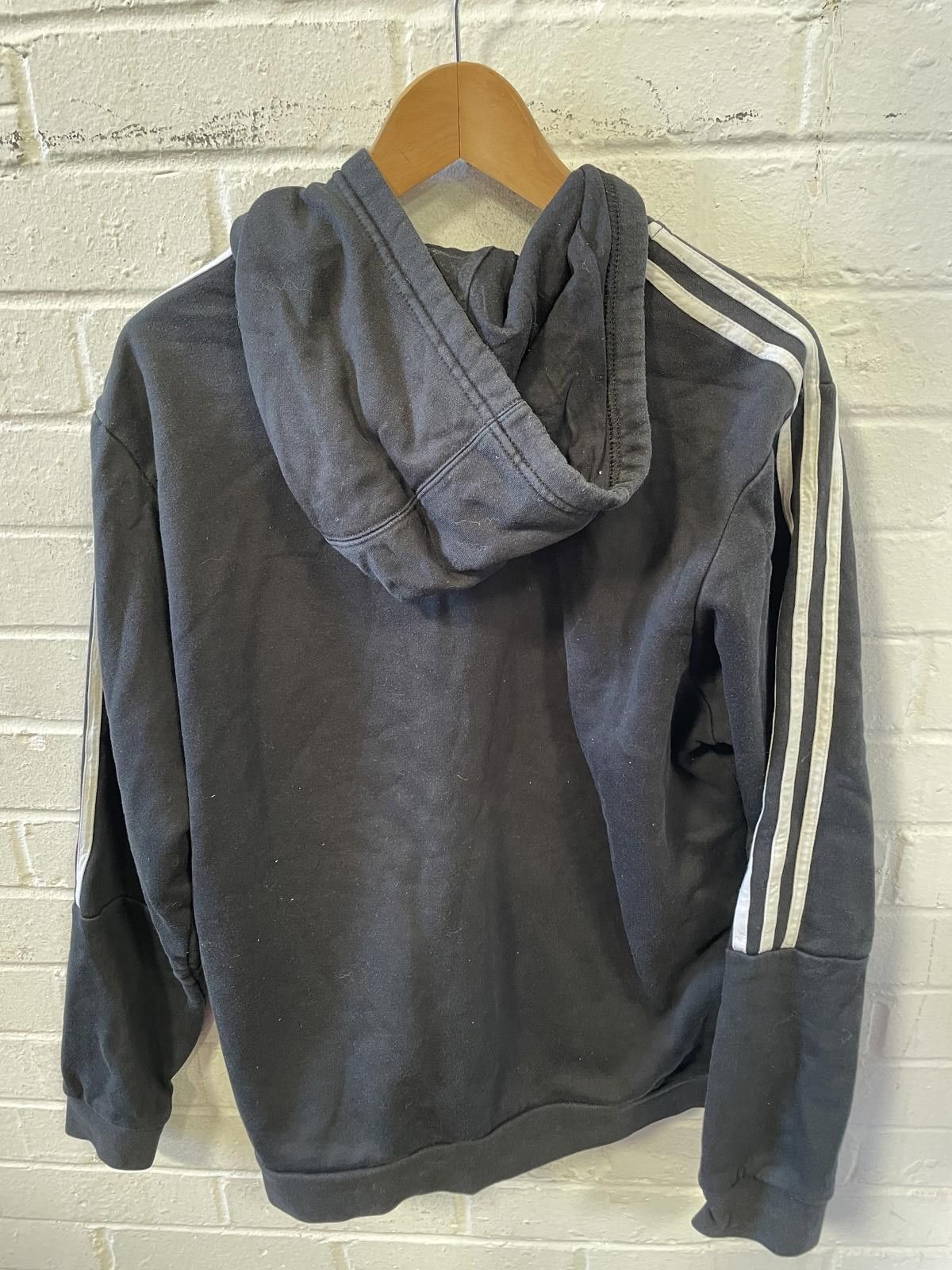 Adidas Adidas Black Hoodie with White Stripes Size US L / EU 52-54 / 3 - 2 Thumbnail
