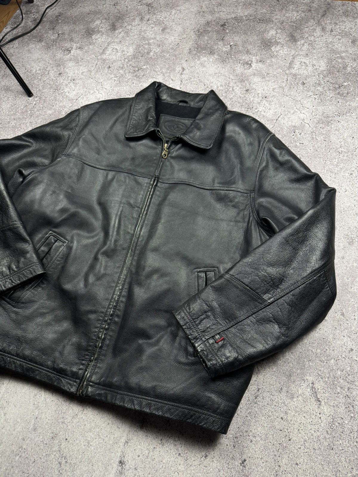 Japanese Brand Vintage leather hard jacket bomber baggy boxy opium japanese Size US XL / EU 56 / 4 - 2 Thumbnail