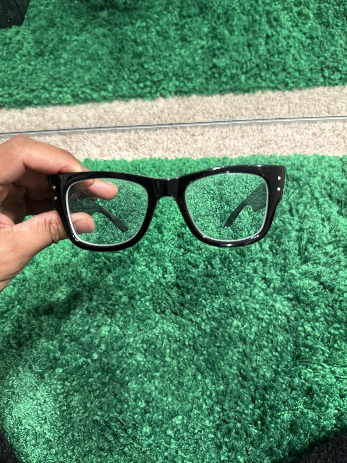 image of Rayban Mega Wayfarer Glasses in Black, Men's