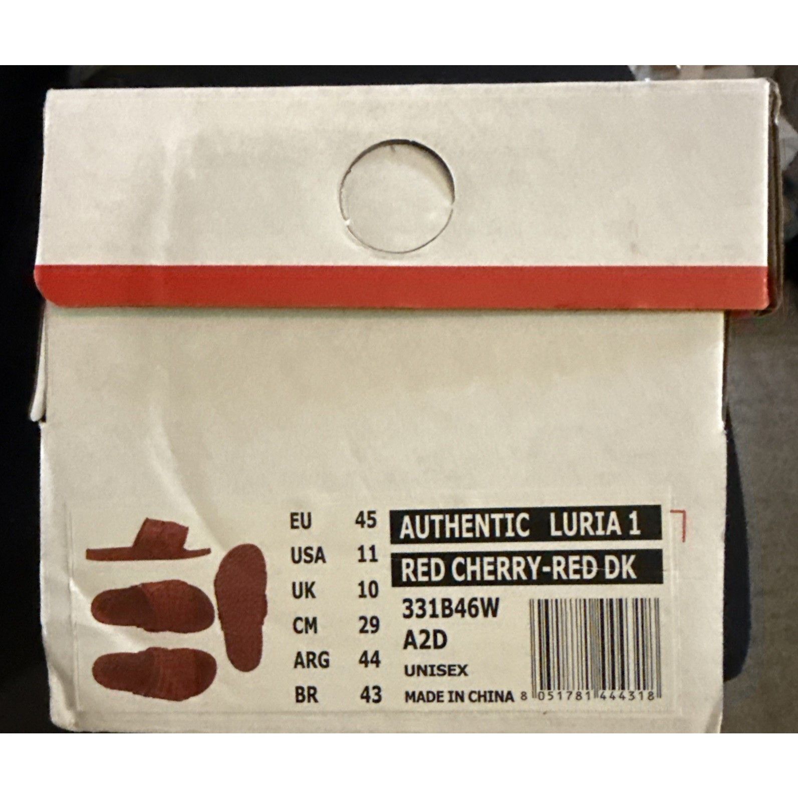 Kappa New in Box - Kappa Red Luria 1 Slides Hook & Loop Adjustable Size US 11 / EU 44 - 2 Thumbnail