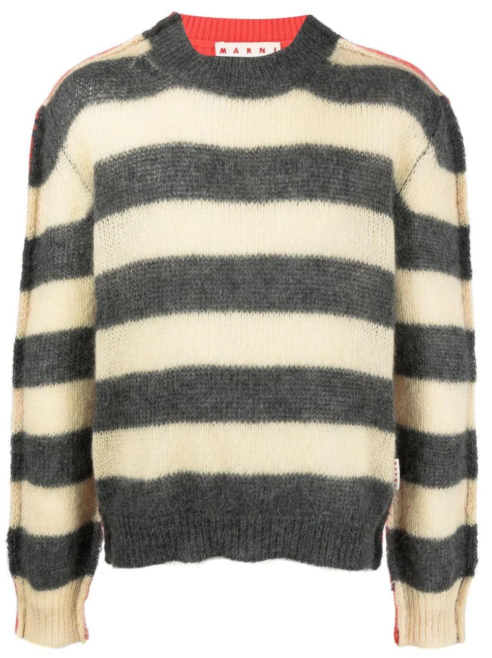 Marni o1w1db10125 Stripe-Print Knit Jumper in Multicolor Size US M / EU 48-50 / 2 - 1 Thumbnail