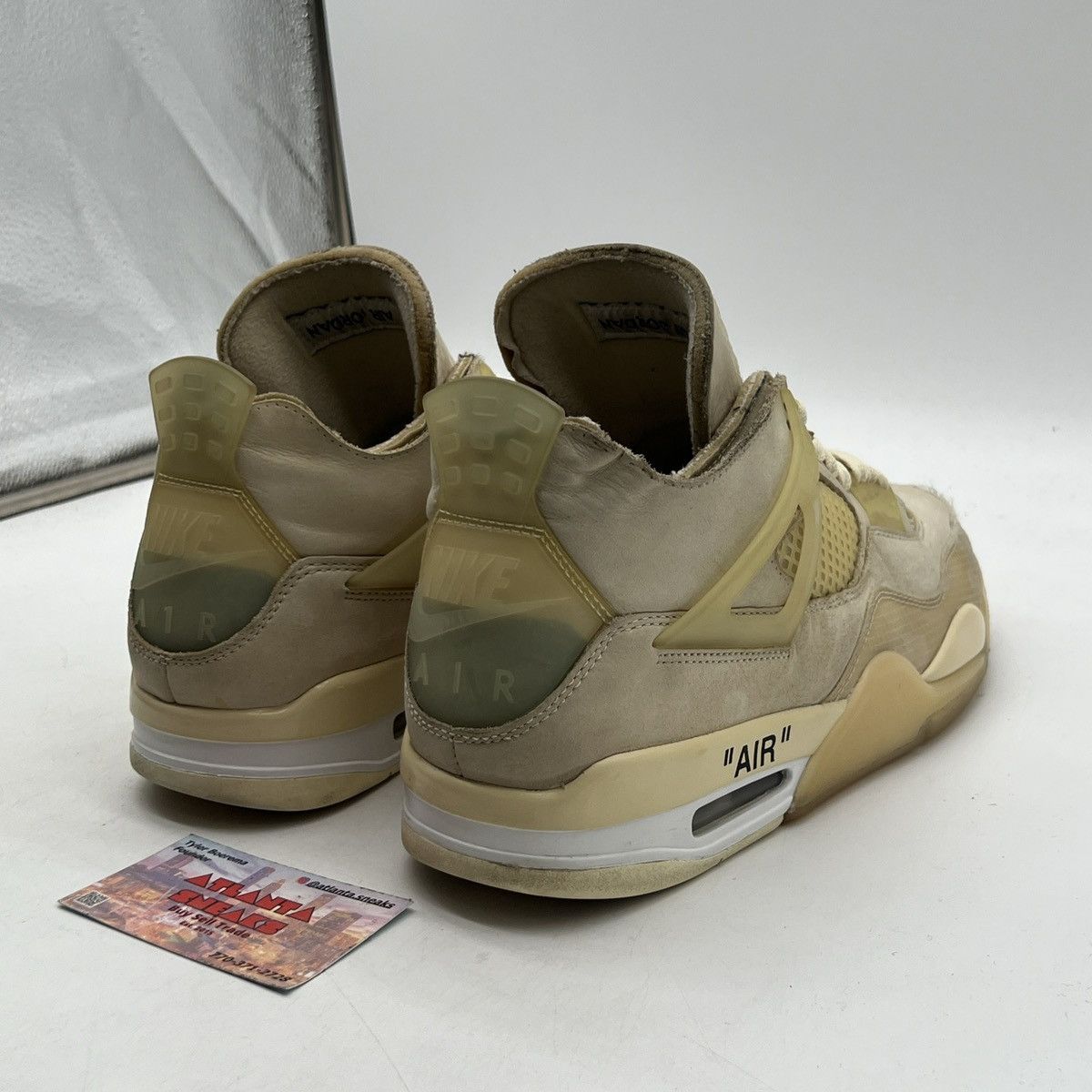 Jordan Brand Off white x Wmns air Jordan 4 sail Size US 11.5 / EU 44-45 - 5 Thumbnail